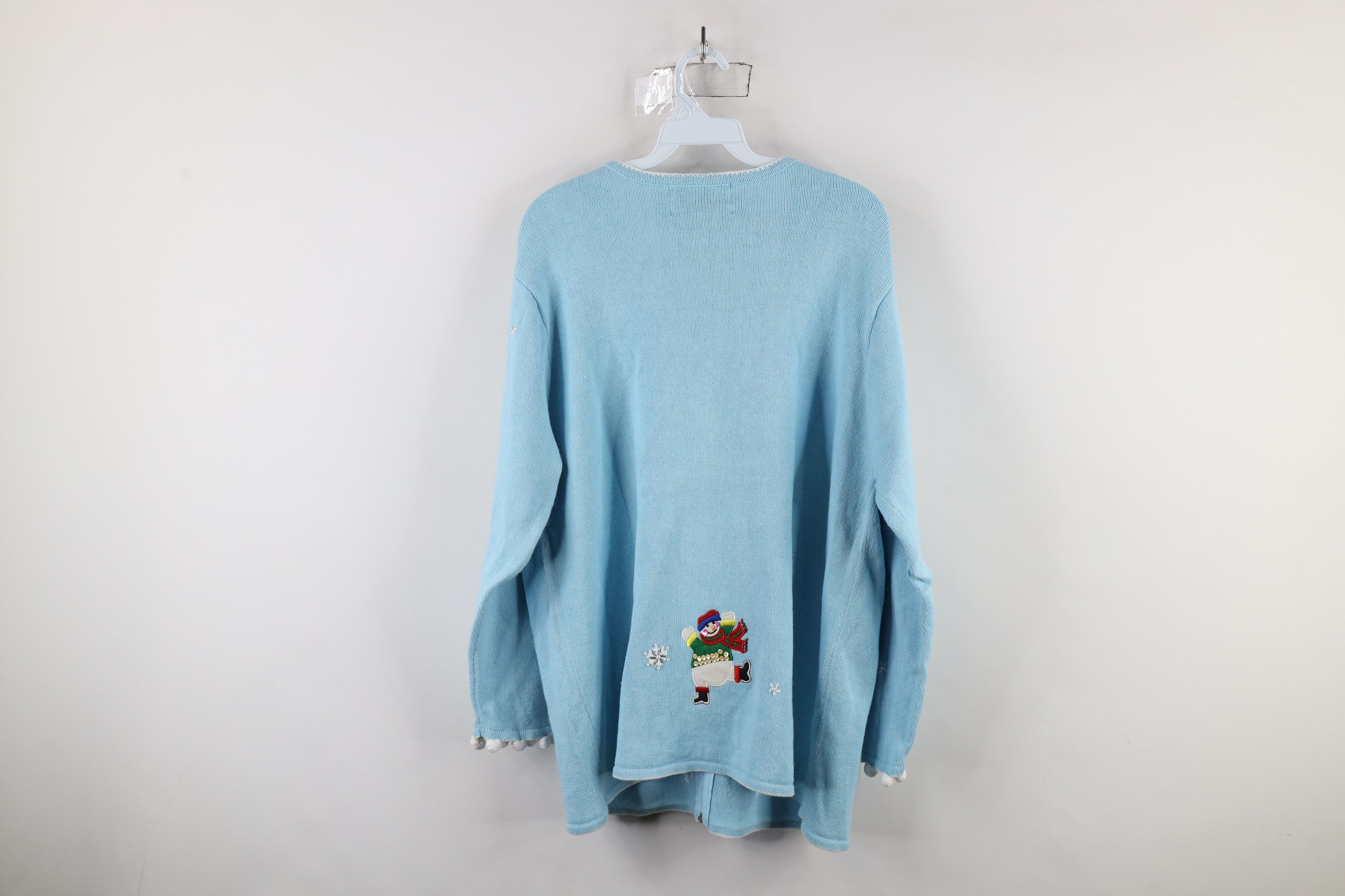 Vintage Vintage 90s Streetwear Christmas Snowman Full Zip Sweater Size XL / US 12-14 / IT 48-50 - 14 Thumbnail