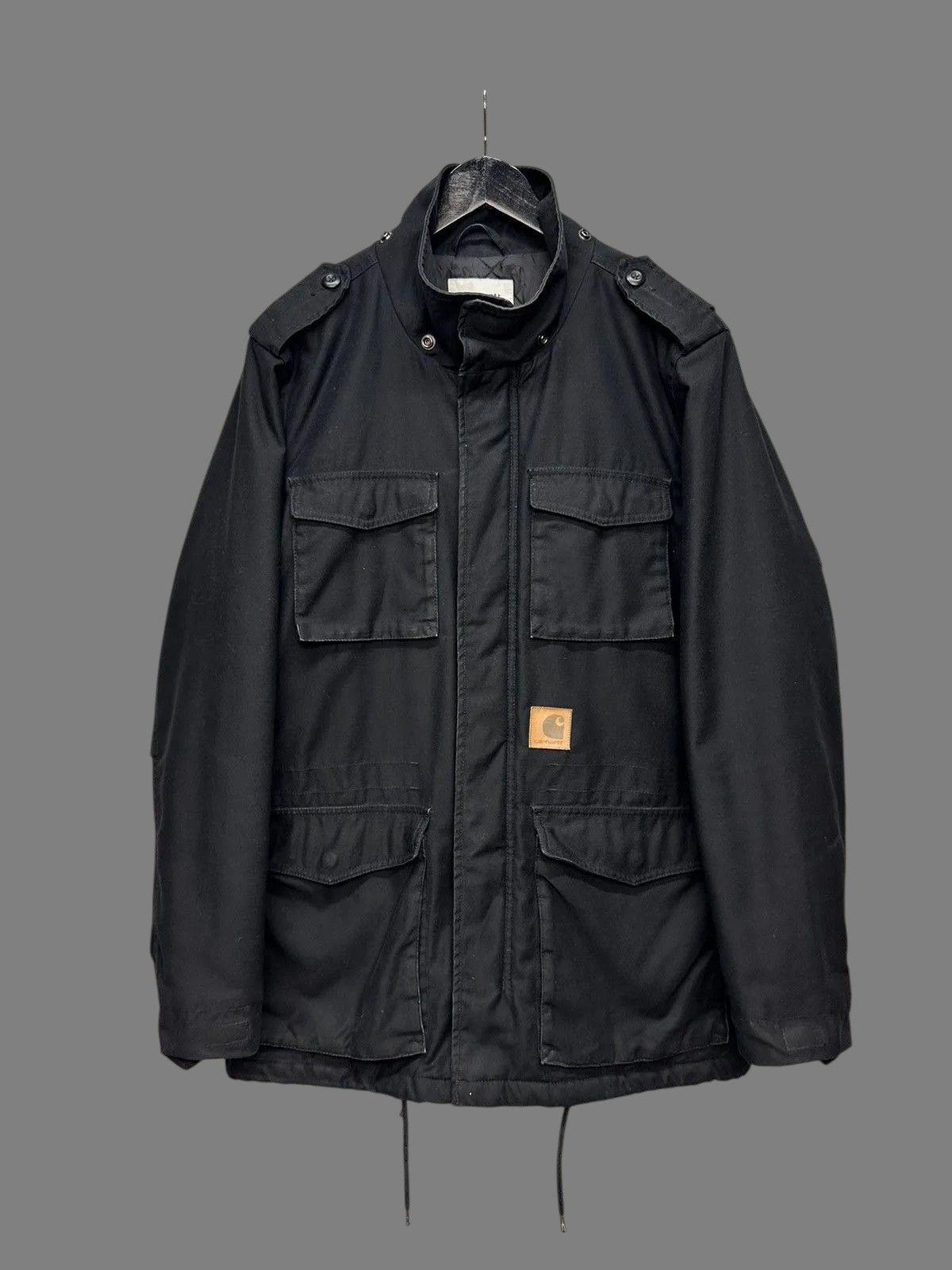 Carhartt Carhartt Black Parka Workwear Jacket Utility 90s Size US L / EU 52-54 / 3 - 1 Thumbnail