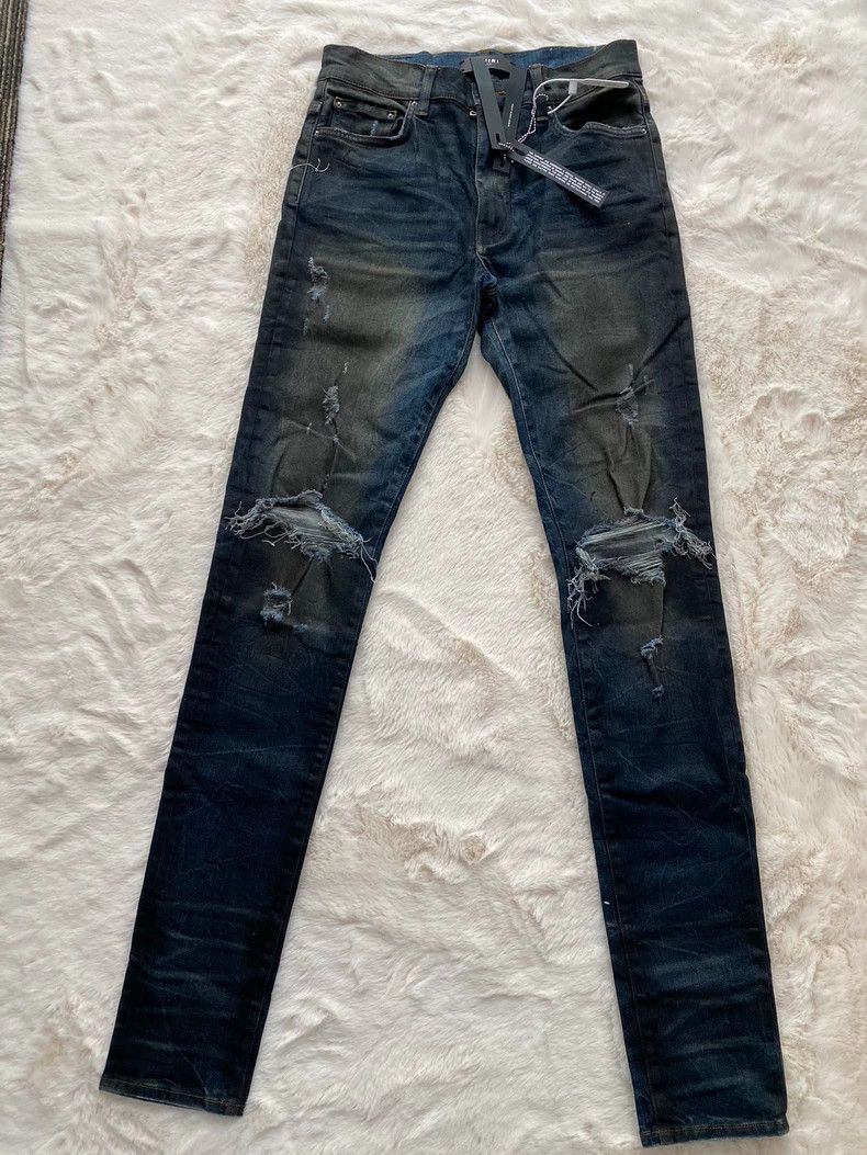 Amiri Amiri Washed blue destructive jeans 2502-Nextarrow Size US 31 - 1 Thumbnail