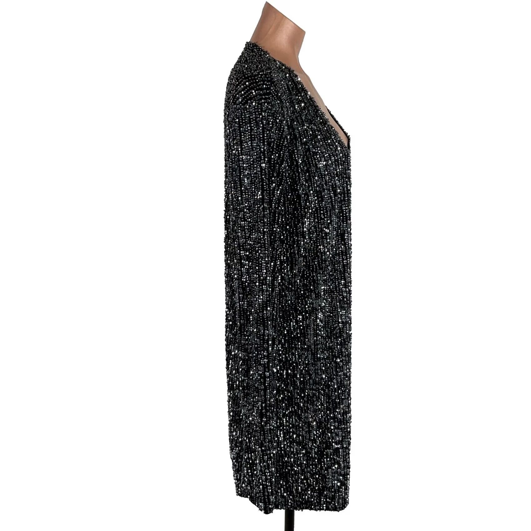 Free People NWT Free People Duster Jacket - Black Oversized 20" Long Sleeve Sz L Vintage Size L / US 10 / IT 46 - 5 Thumbnail