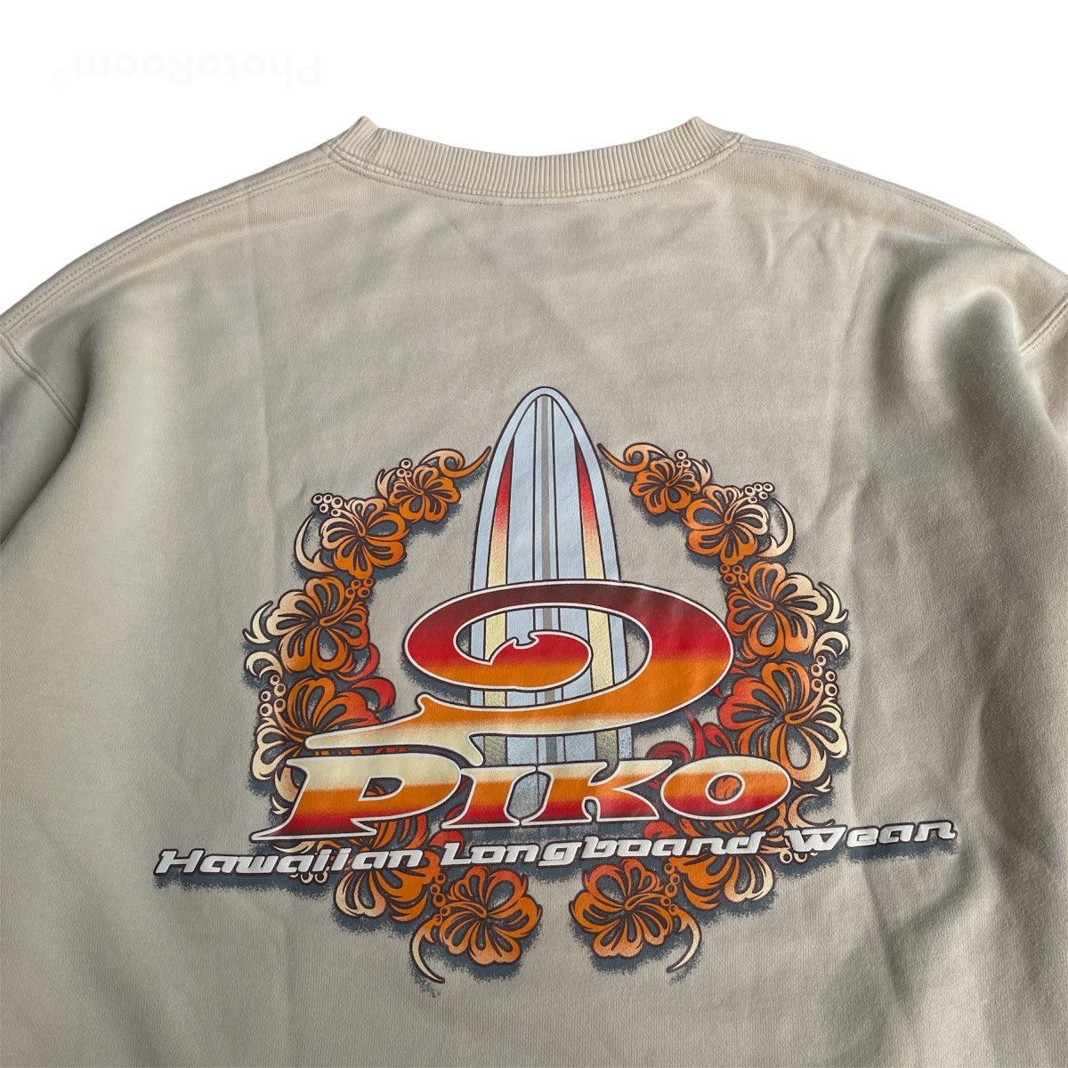 Vintage Vintage 90s Piko Surfboard Beige Sweatshirt Medium Size US M / EU 48-50 / 2 - 3 Thumbnail