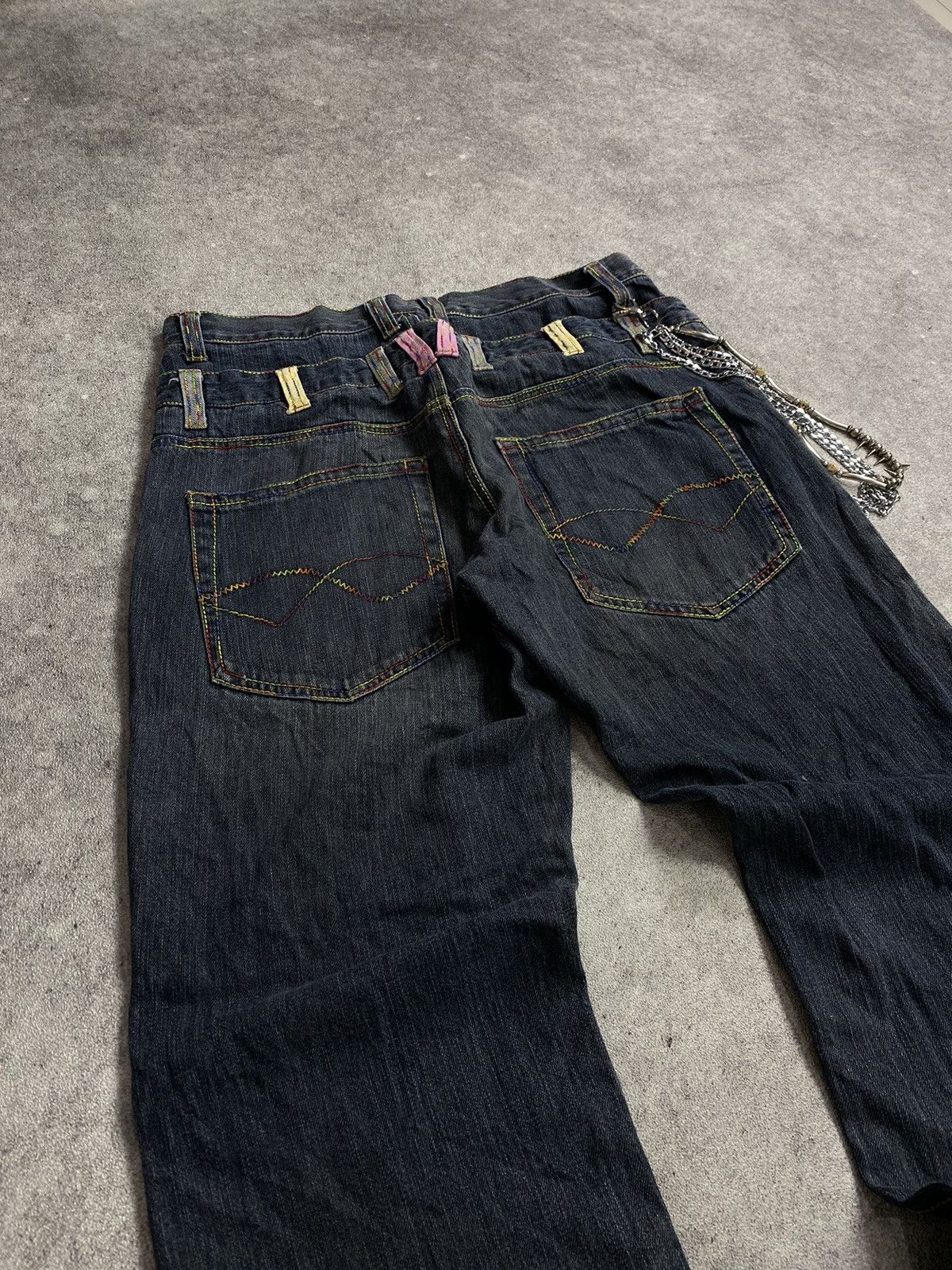 If Six Was Nine × Japanese Brand × Le Grande Bleu (L.G.B.) Amore Puro Rainbow Stich Double Waist Pant Size US 32 / EU 48 - 4 Thumbnail