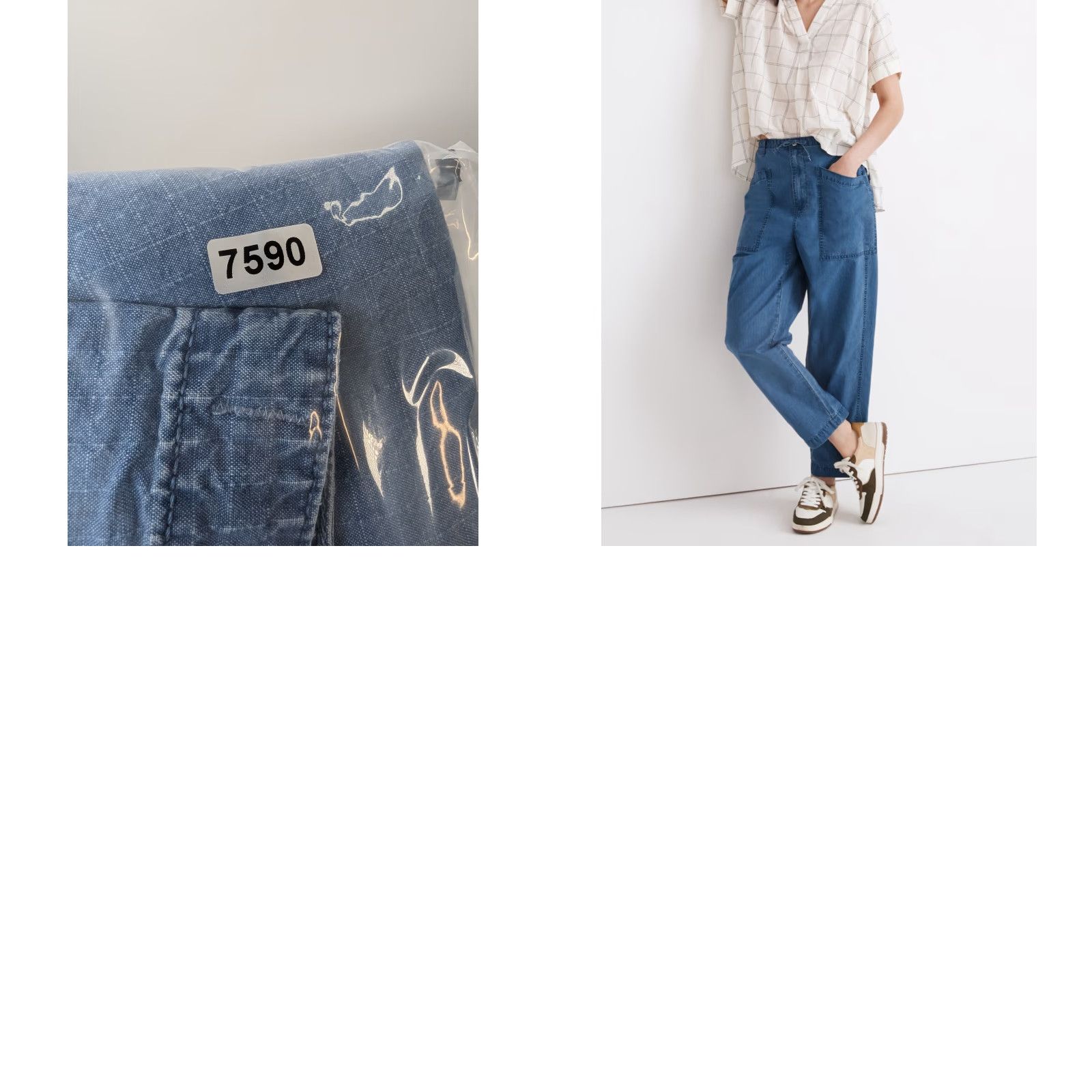 Madewell VINTAGE Madewell Indigo Blue Ripstop Cotton Drawstring Cargo Pants NA151 33 Women Pants Cargo Blue 33 Mens? Size 24" / US 00 / IT 34 - 9 Thumbnail