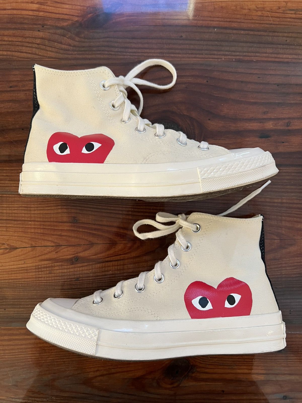 Comme des Garcons PLAY × Converse Chuck Taylor ‘70 High - CdG Play Heart hi-top sneakers Size US 8 / IT 38 - 2 Thumbnail