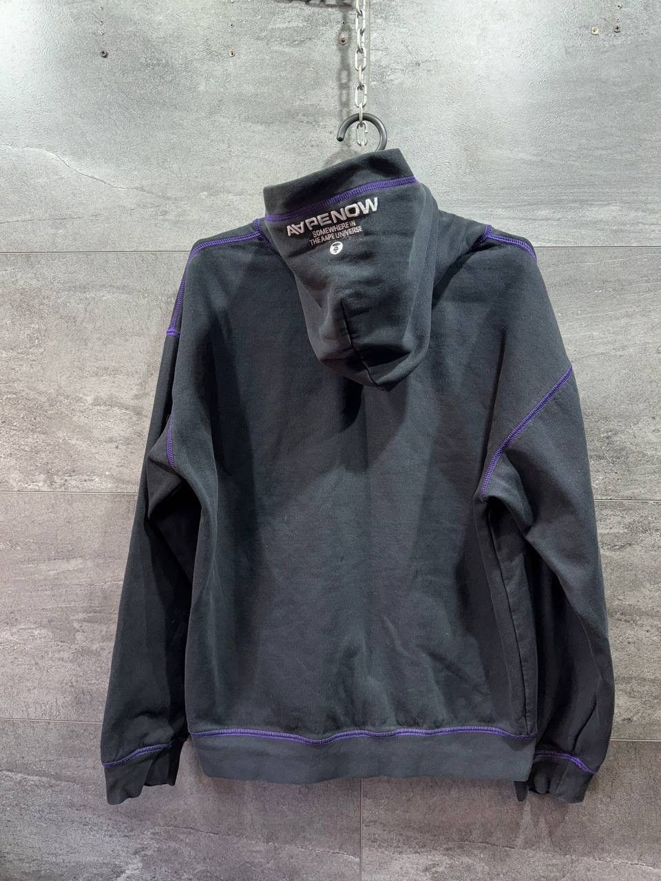 Aape AAPE by A Bathing Ape Black Contrast Stitch Logo Black Hood Size US M / EU 48-50 / 2 - 9 Thumbnail