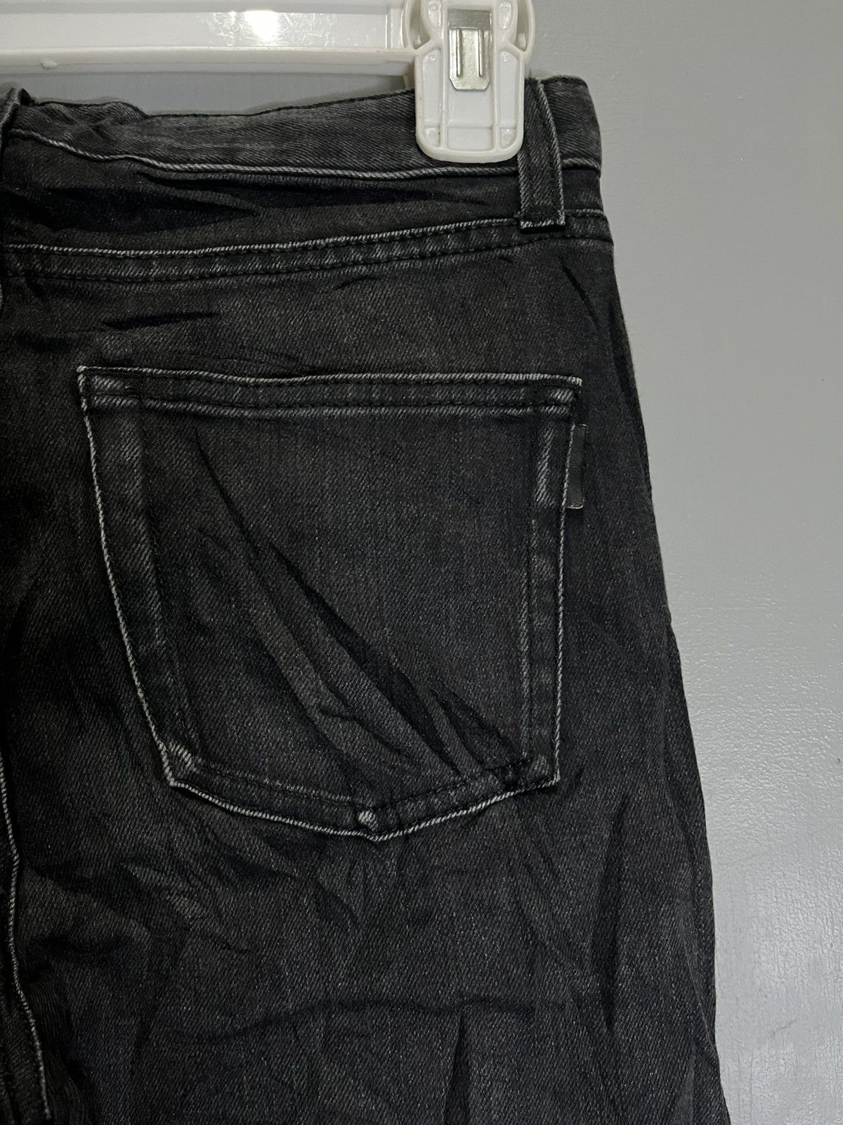 Saint Laurent Paris Black Raw Skinny Jeans Size 24" / US 00 / IT 34 - 6 Thumbnail