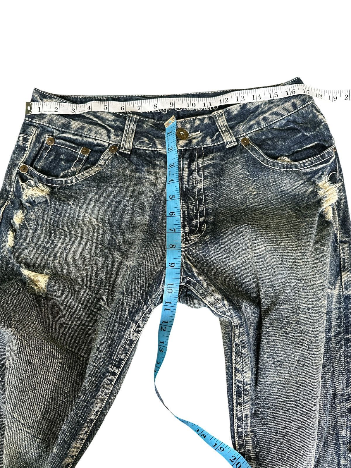 Kapital Distress Denim Jessy Logan HoneyComb Style 34x39 Size US 34 / EU 50 - 6 Thumbnail