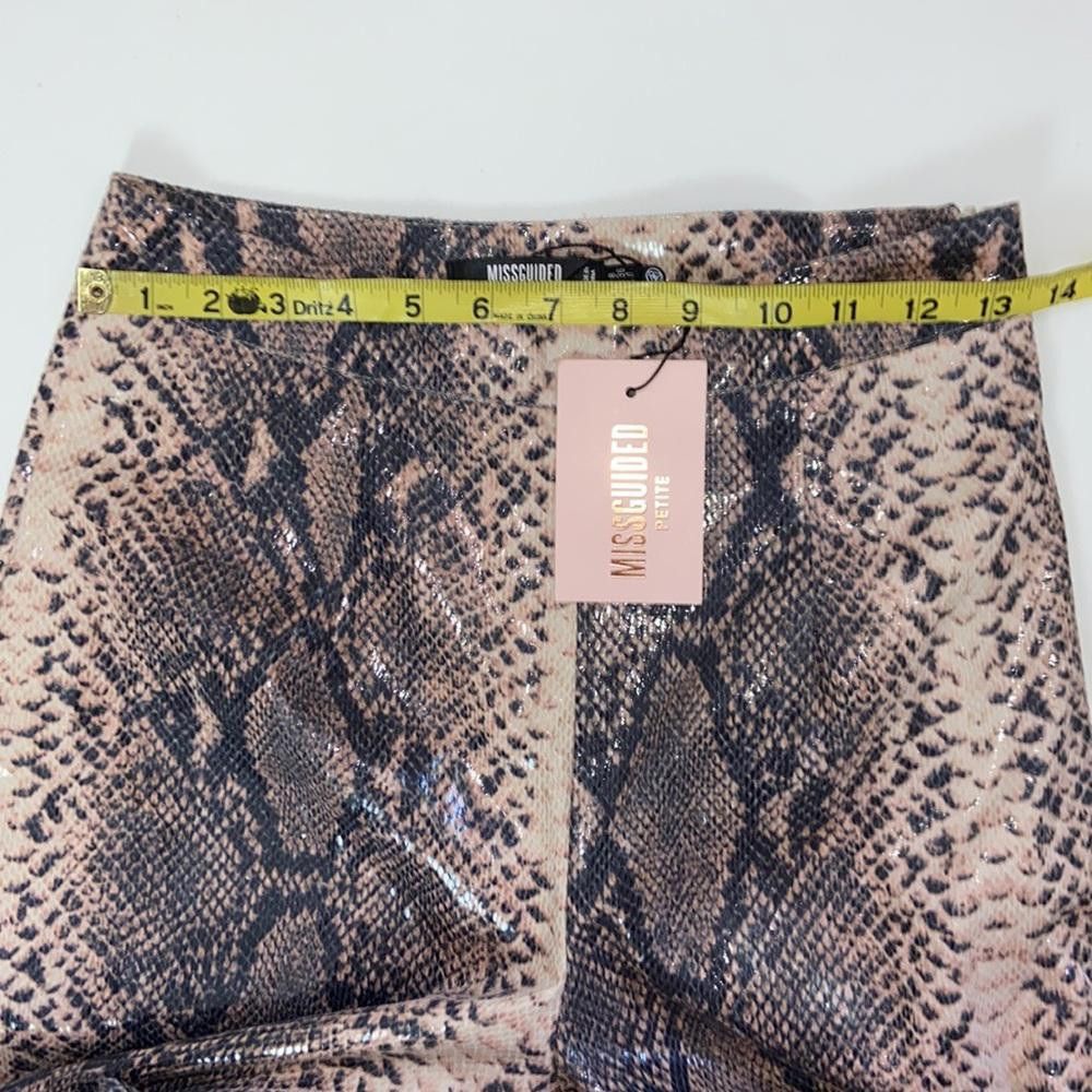 Designer Missguided l NWT High Waist Snakeskin Trouser Size 4P Size 27" / US 4 / IT 40 - 7 Thumbnail