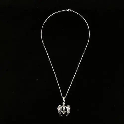 Jewelry Wings Cross Necklace Crystal Chain Punk Gothic Size ONE SIZE - 3 Thumbnail