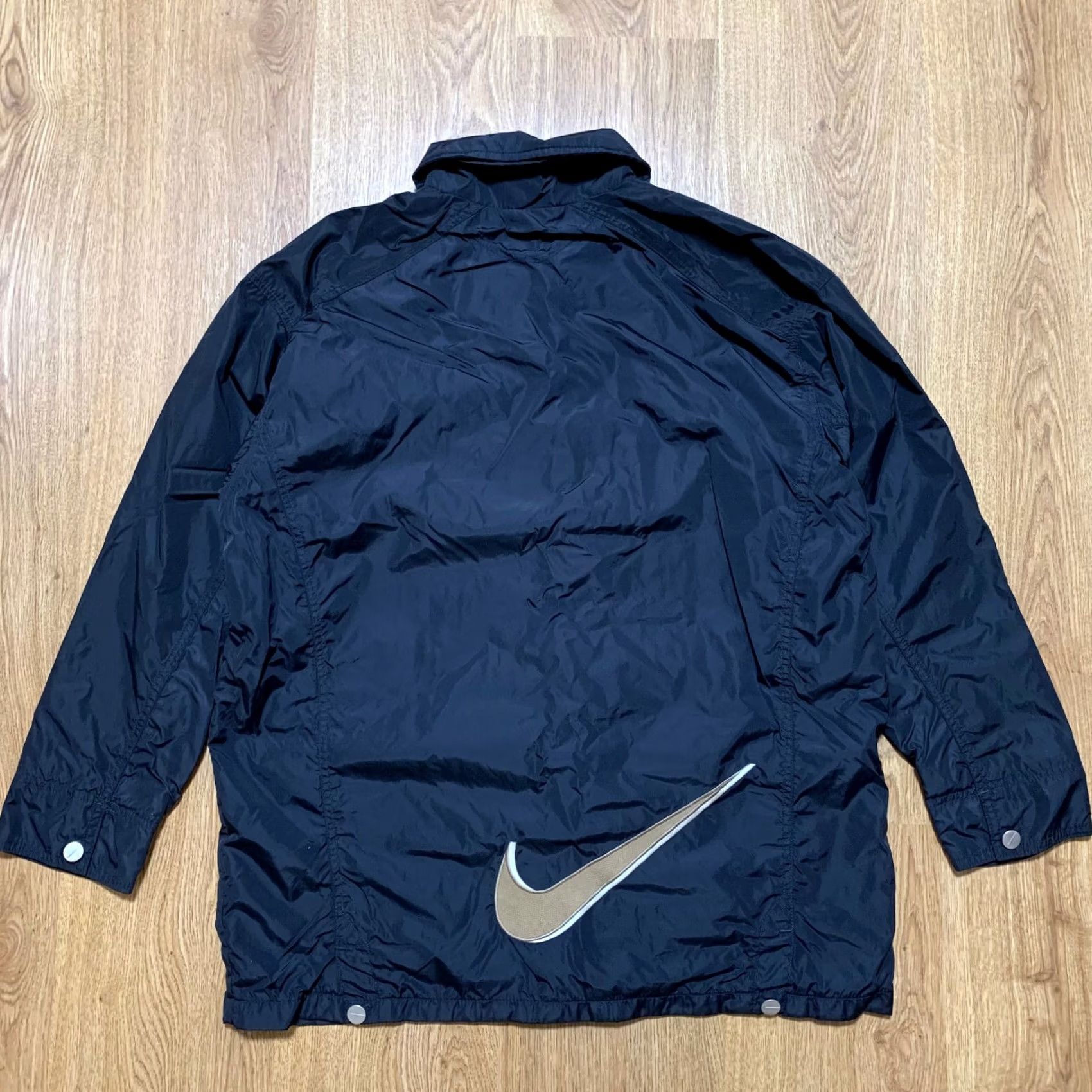 Nike Nike Mens Jacket Windbreaker Nylon 90s Vintage Black S/M Logo Full Zip Womens? Mens Size US M / EU 48-50 / 2 - 2 Thumbnail