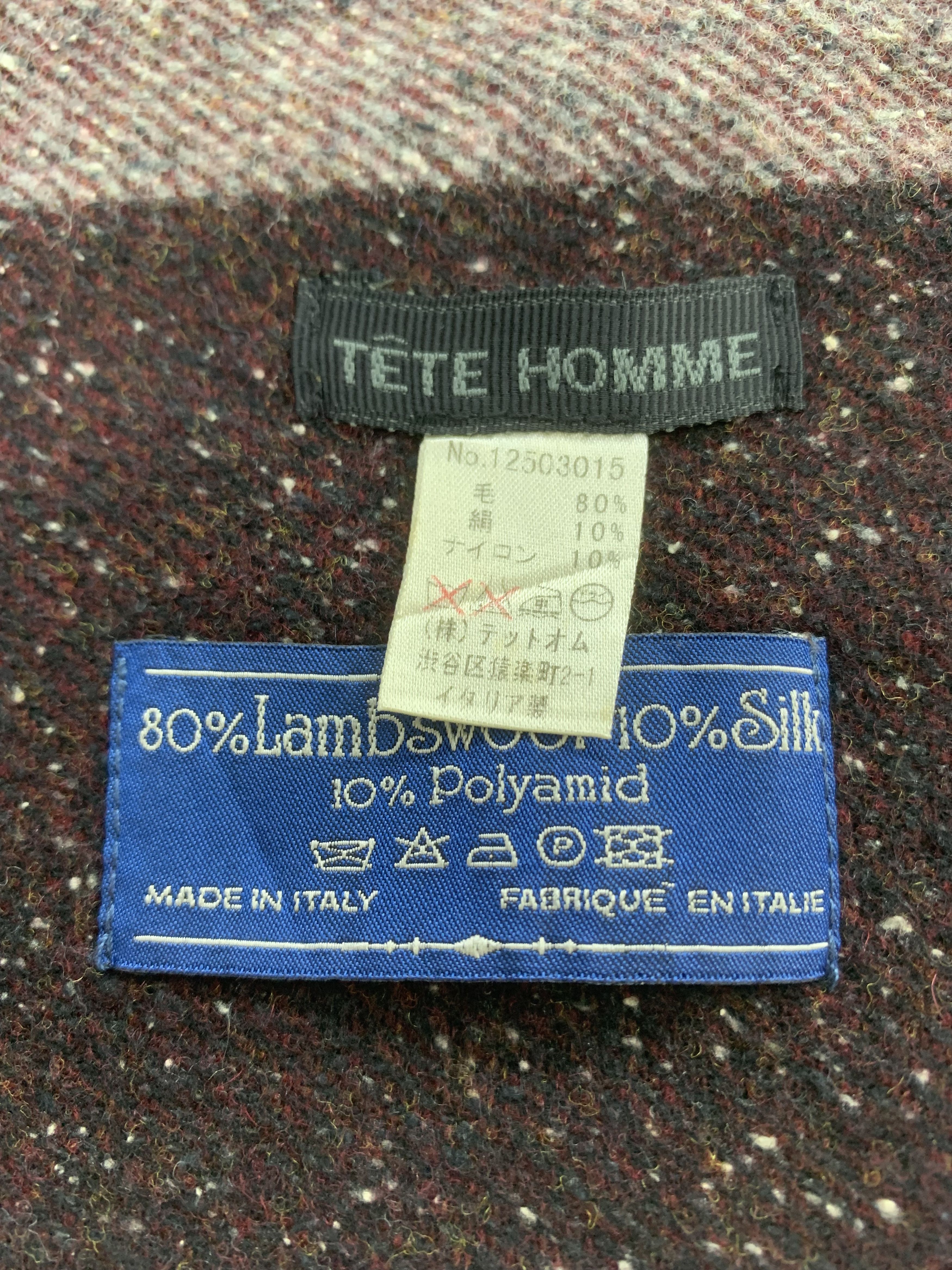 Tete Homme Tete Homme Scarf Wool Muffler Neck Wrap BL3099 Size ONE SIZE - 4 Thumbnail