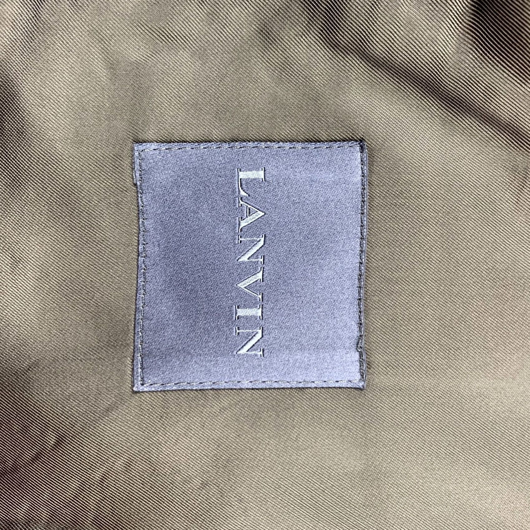 Lanvin LANVIN Sport Coat Black Wool/Lycra Shawl Lapel Tuxedo Jacket - Size 40, Men, Regular Fit, Italy, Solid, 40 Chest, 27 Sleeve Size 40R - 7 Thumbnail