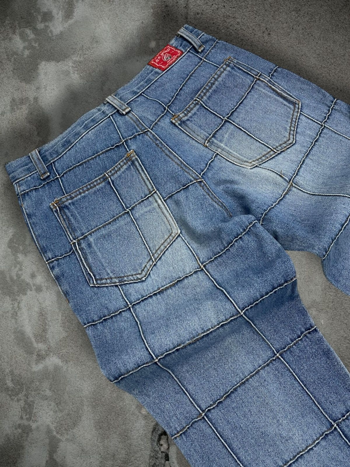 In The Attic Vintage 90s Designer NewSports Usa Super Kinky Flared Denim Size US 27 - 15 Thumbnail