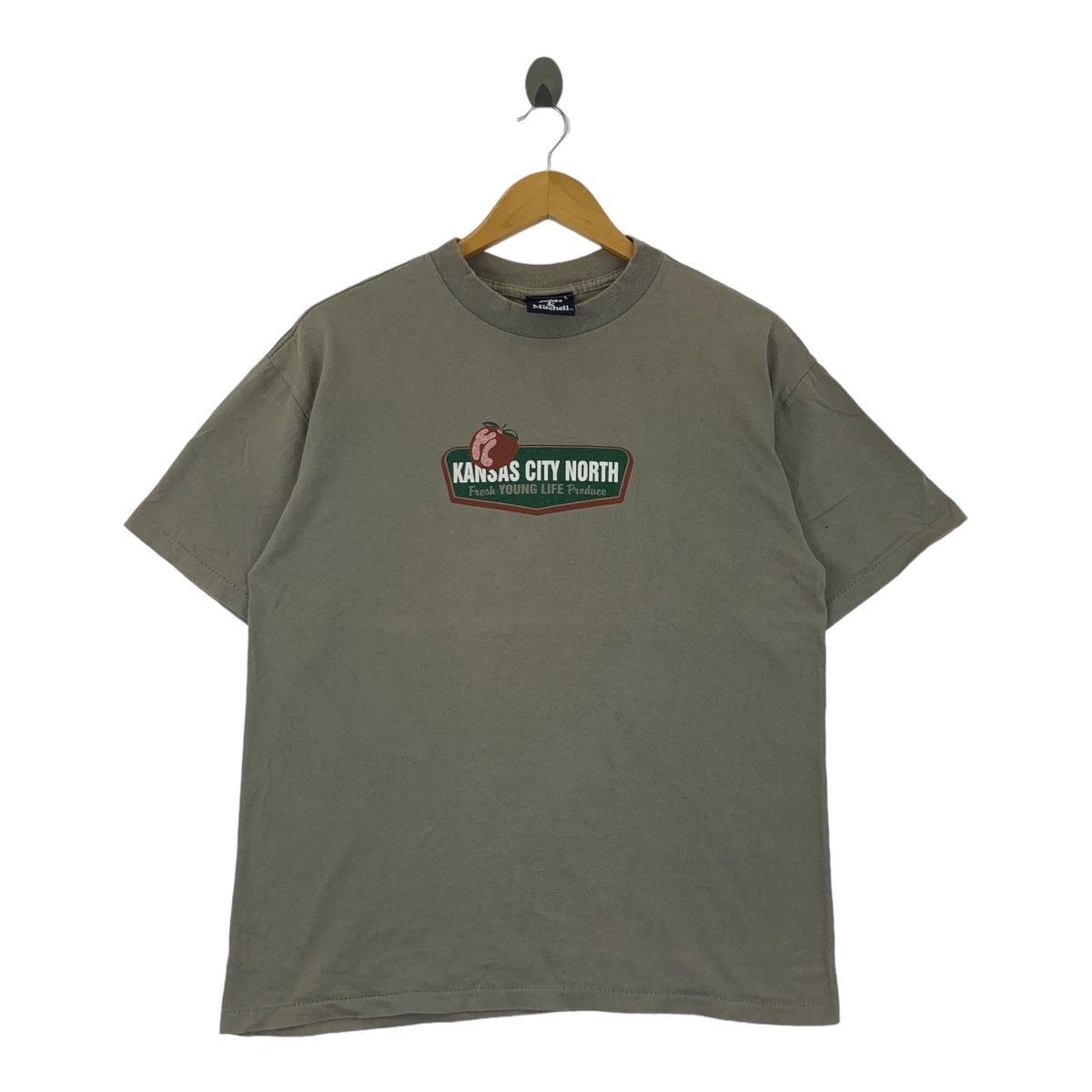 Vintage 1996 JONES MITCHELL Campbell Camping Tee Shirt Pop