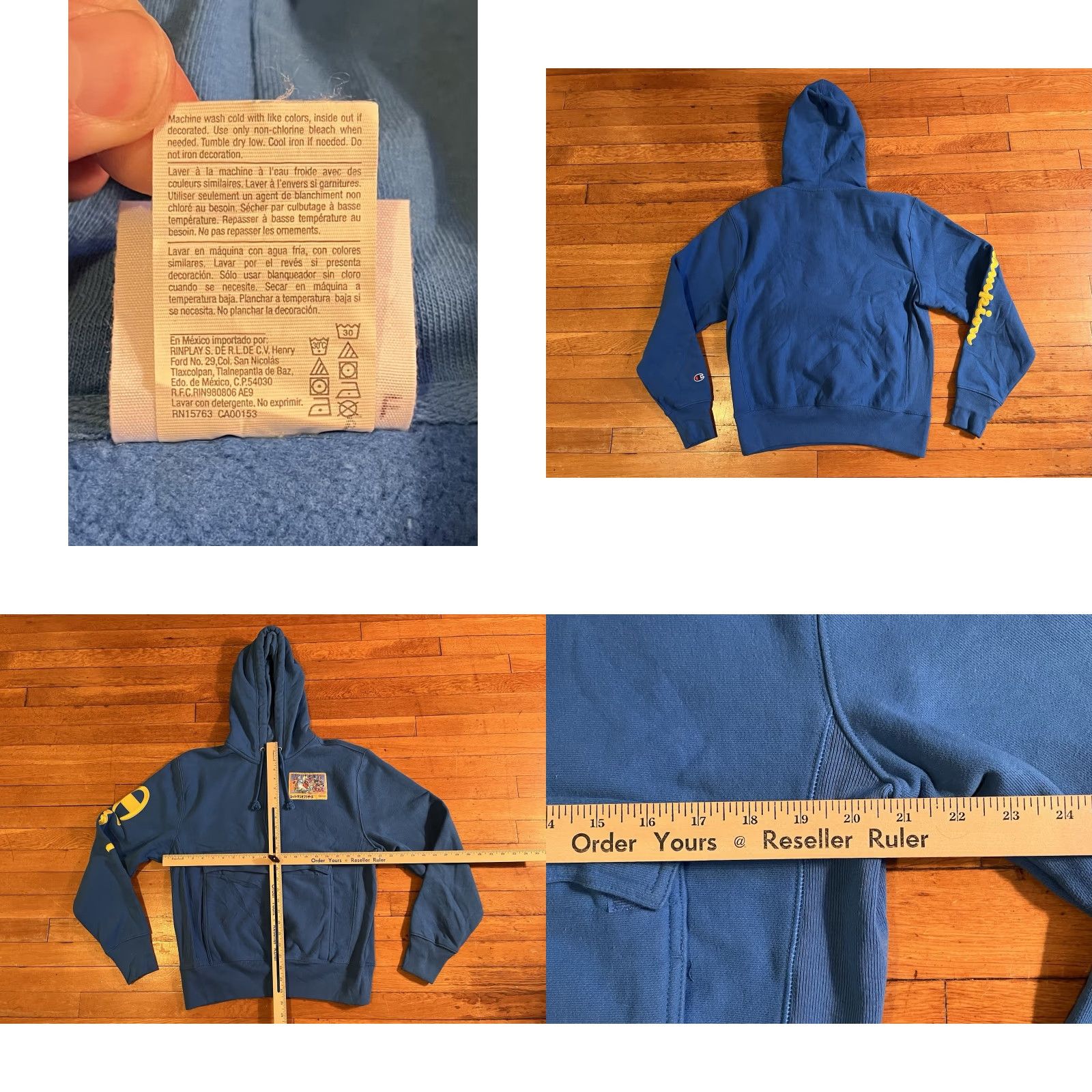 Champion Champion Nintendo Super Mario Bros Hoodie Mens M Blue Size US M / EU 48-50 / 2 - 8 Thumbnail