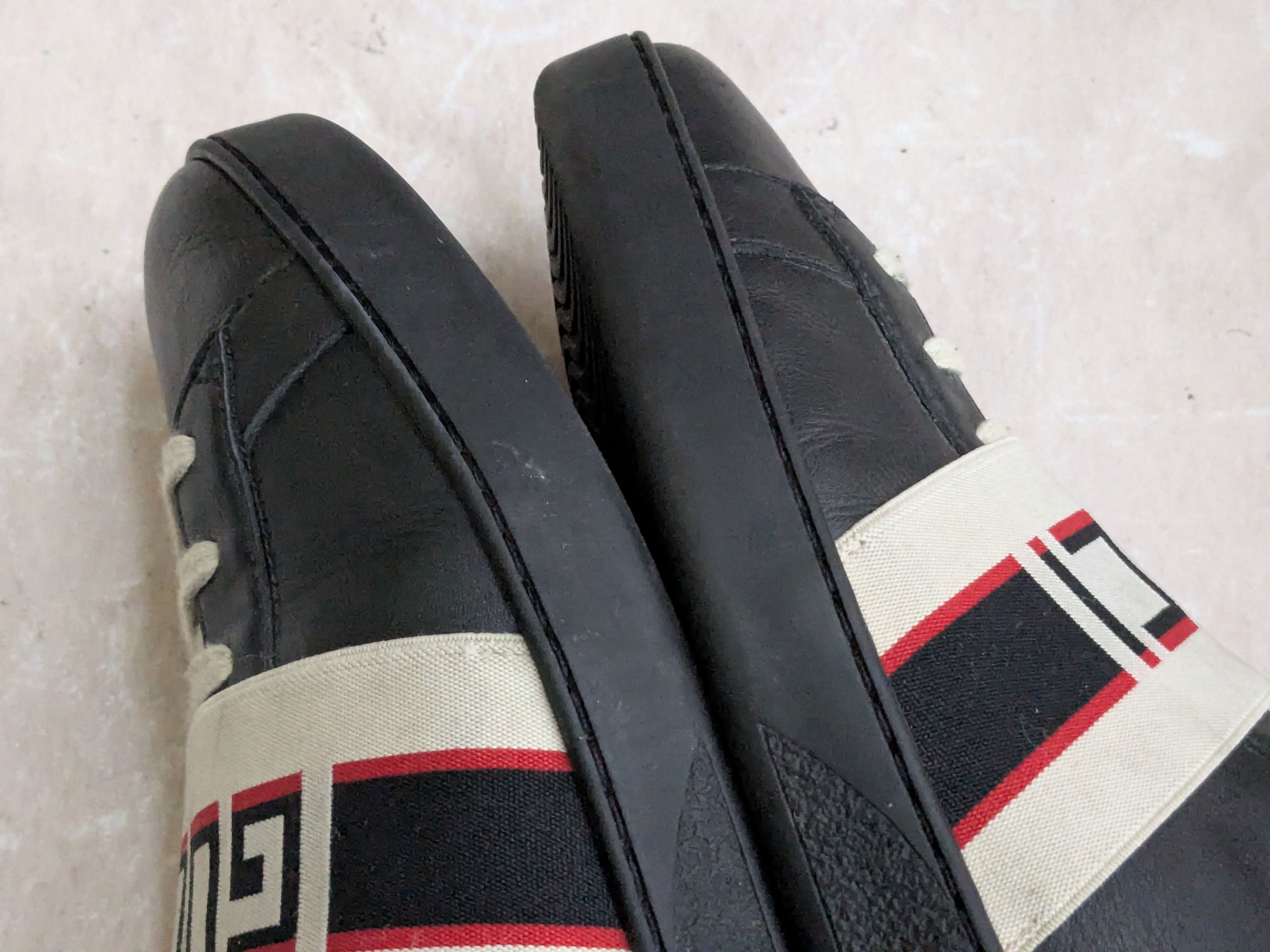 Gucci Gucci Ace Black Stripe Black 12 Low Tops Leather Size US 12 / EU 45 - 7 Thumbnail