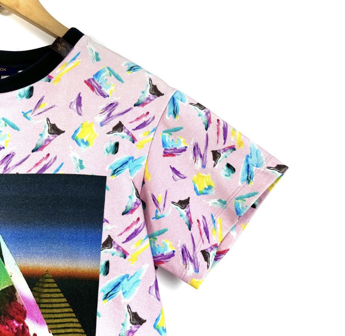 Louis Vuitton Louis Vuitton Letter Oil Painting Short Sleeve Dress K12 Size S / US 4 / IT 40 - 5 Thumbnail