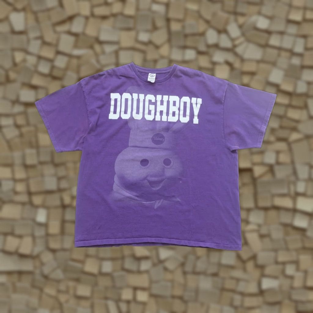 Delta VINTAGE Pillsbury DOUGHBOY Delta Pro Weight Purple T Shirt Men 3XL 2011 Y2K VTG Graphic Print Crew Neck Short Sleeve Size US XXL / EU 58 / 5 - 1 Thumbnail