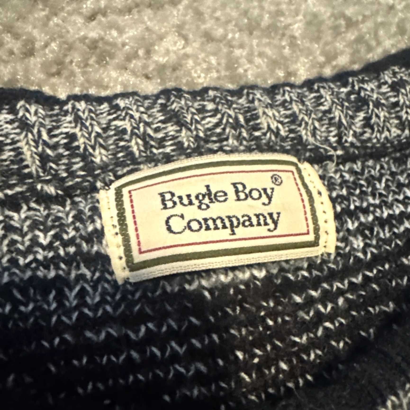 Bugle Boy VINTAGE Bugle Boy Sweater Geometric Pattern Acrylic Knit Black White Large Mens Pullover 80s Size US L / EU 52-54 / 3 - 5 Thumbnail
