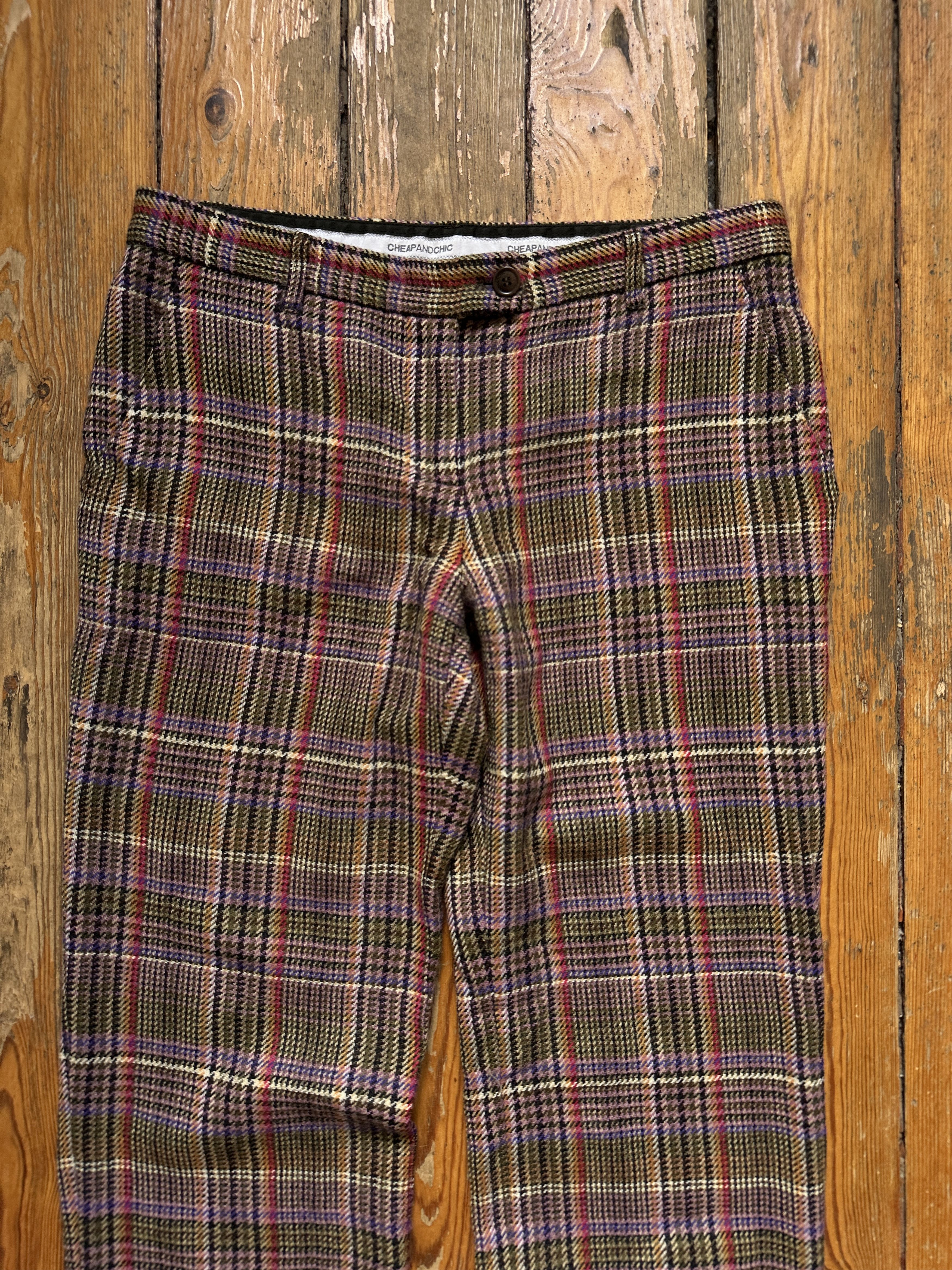 Moschino wool checkered moschino cheap and chic straight pants Size 30" / US 8 / IT 44 - 3 Thumbnail