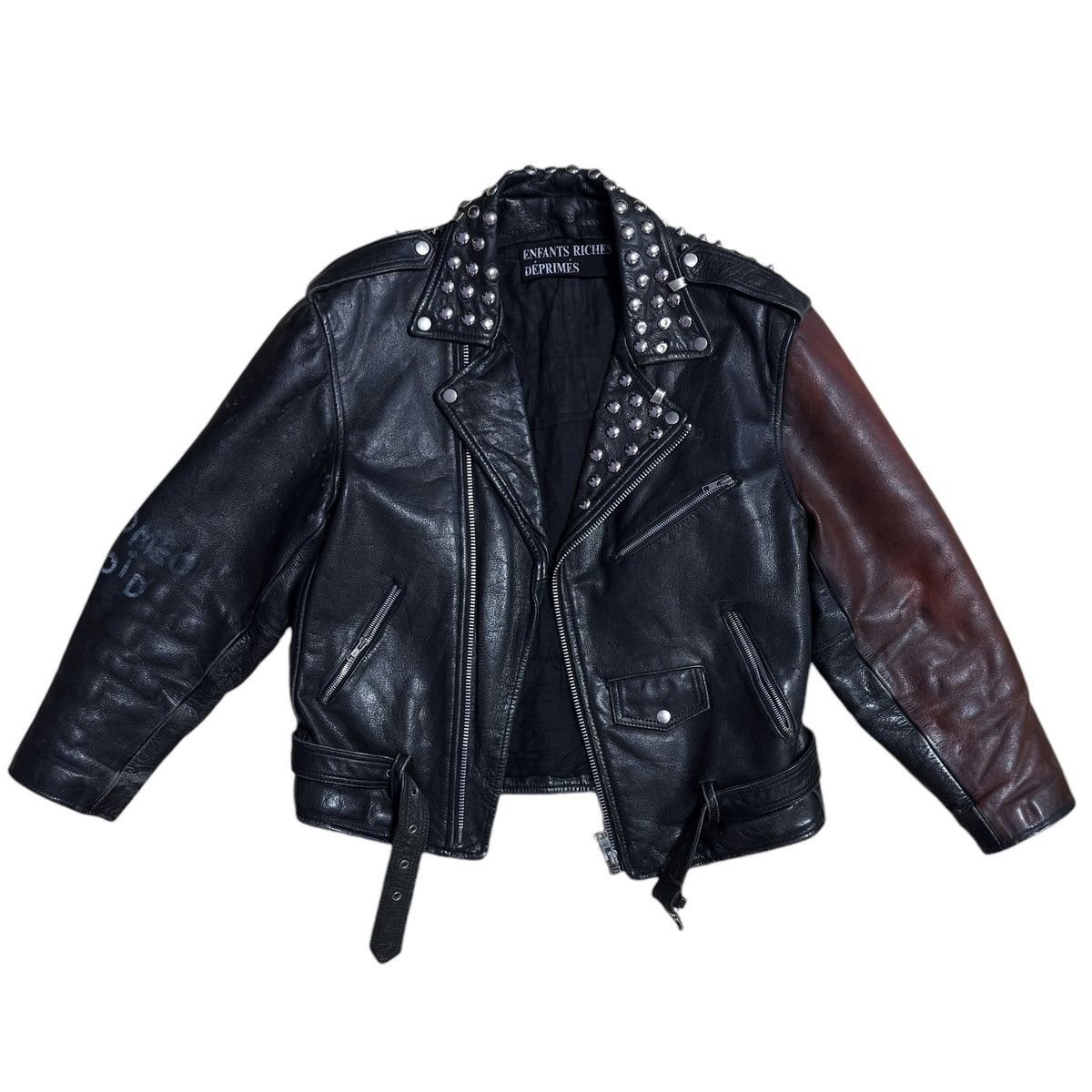 Enfants Riches Deprimes ERD 1/1 “Romeo Void” Hand Painted Leather Jacket Size US XL / EU 56 / 4 - 2 Thumbnail