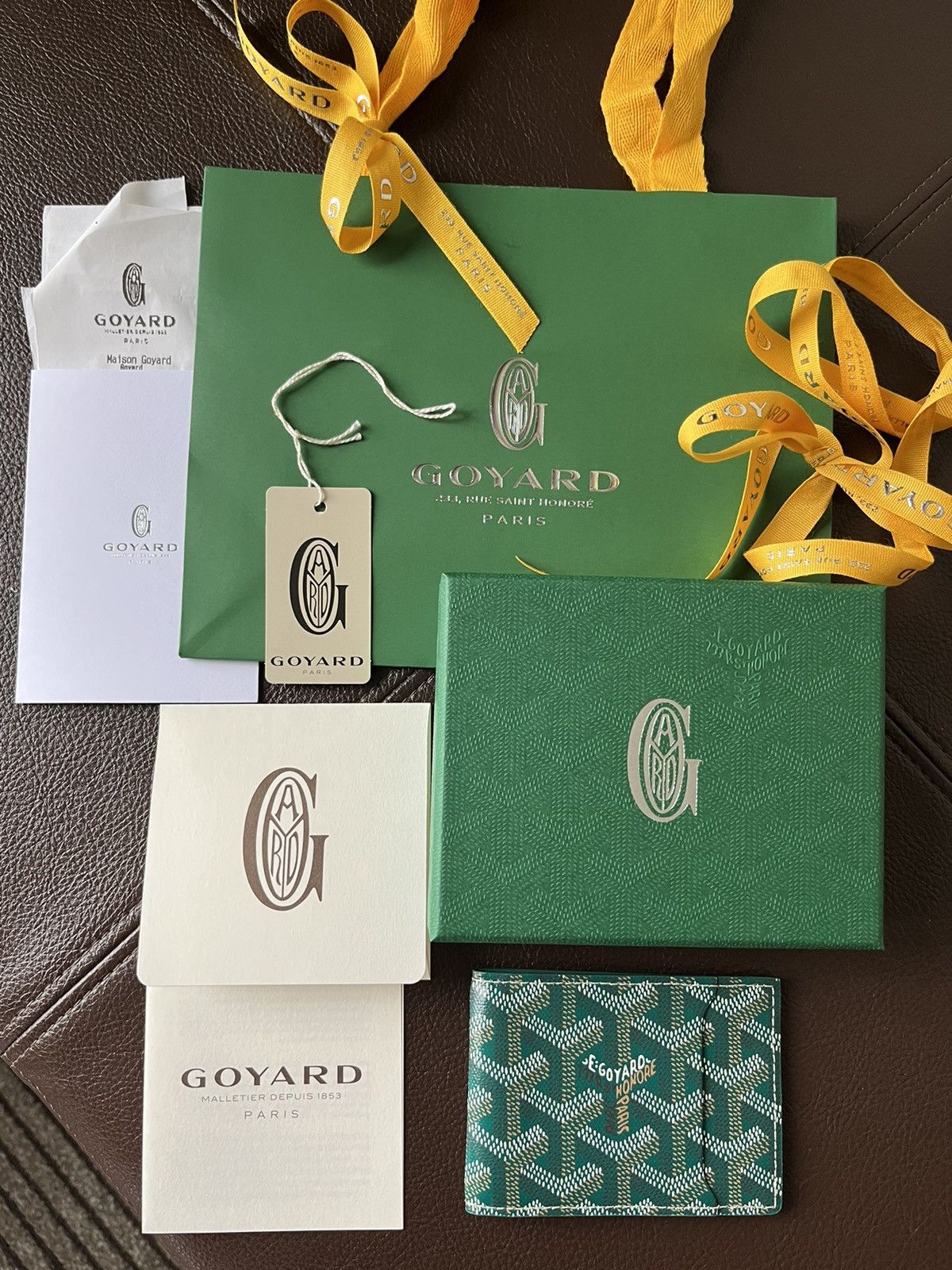 Goyard Goyard Iconic Limited Green Leather Wallet BrandNew Giftable Size ONE SIZE - 19 Thumbnail