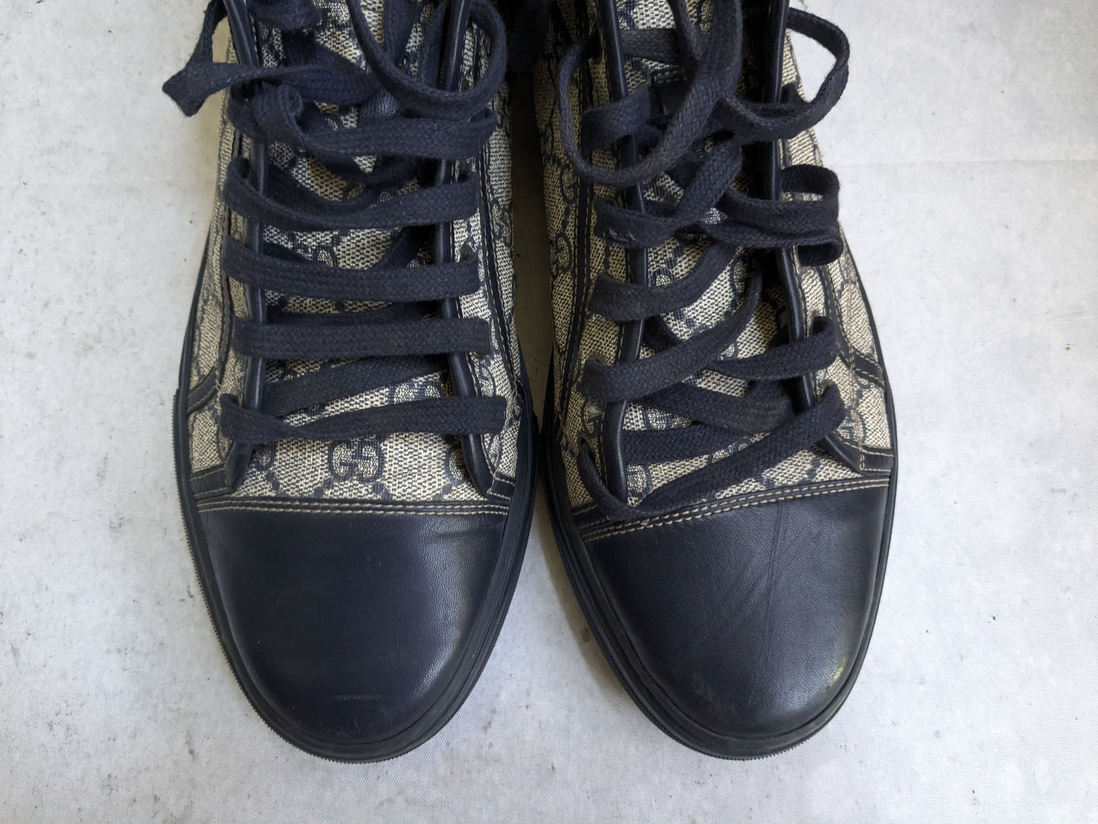 Gucci Gucci Monogram Sneakers Navy Blue 9.5 High Tops Size US 9.5 / EU 42-43 - 6 Thumbnail