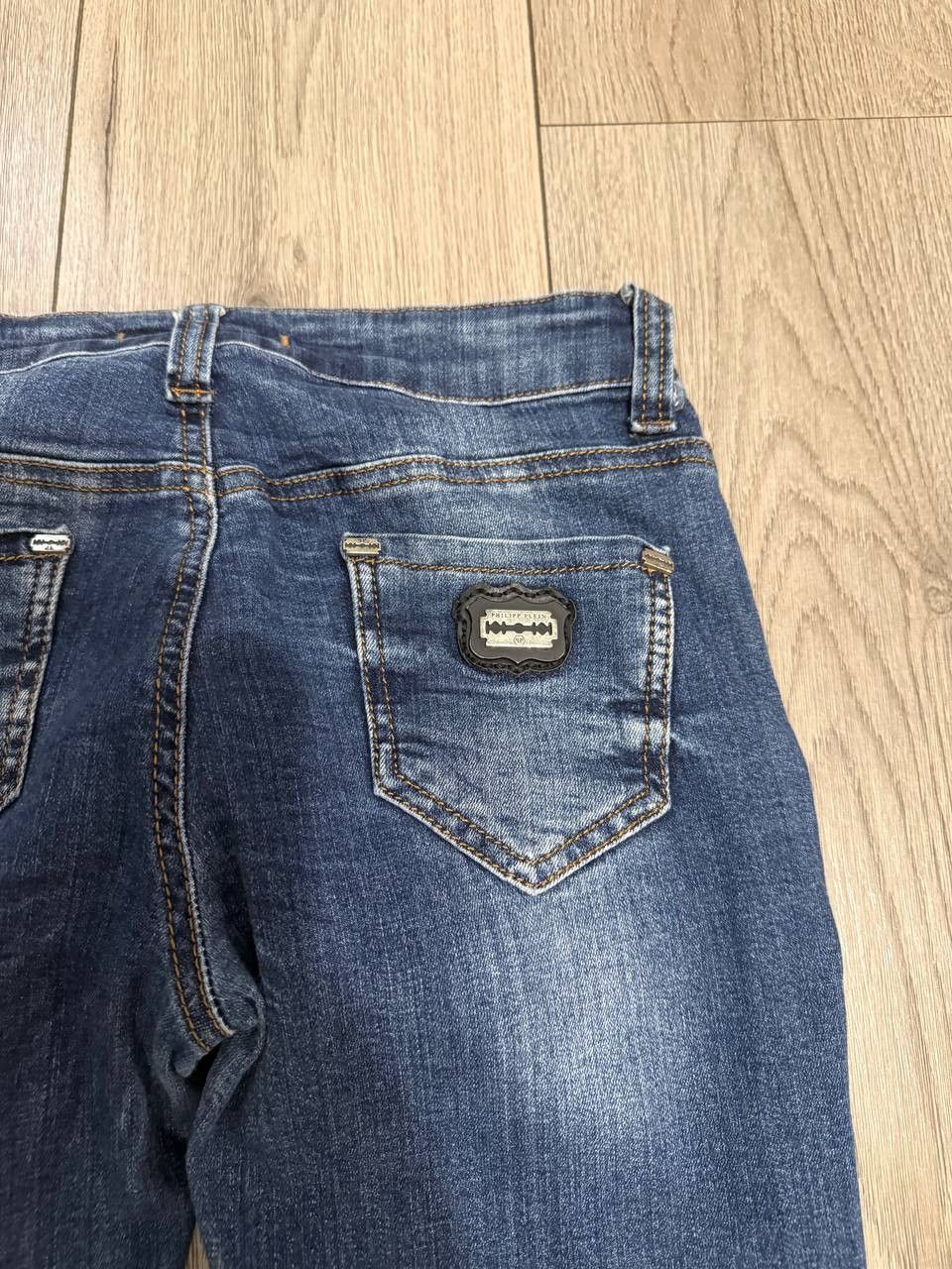 Philipp Plein philipp plein jeans women size 25 avant-garde blue Size 25" / US 0 / IT 36 - 9 Thumbnail