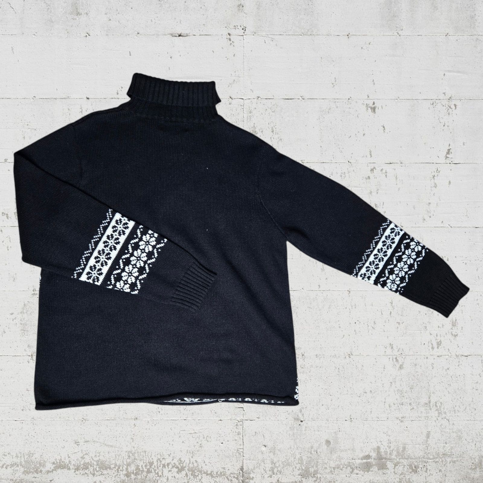 Other Y2K Black Patchwork Fair Isle Turtleneck Sweater Size XL Size XL / US 12-14 / IT 48-50 - 7 Thumbnail