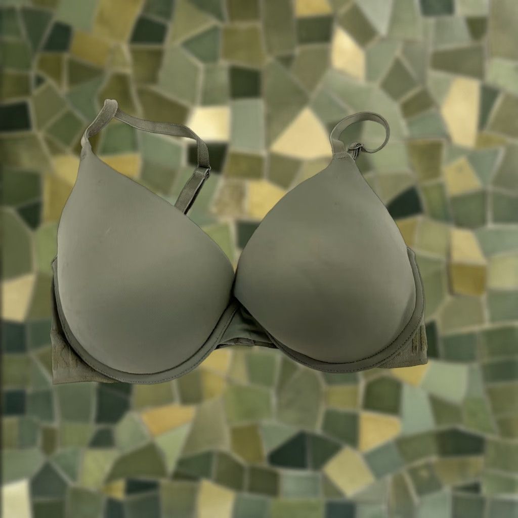 Pinko PINK Bra 32D Womens Wear Everywhere Push Up Green Logo Band Adjustable Size ONE SIZE - 1 Thumbnail