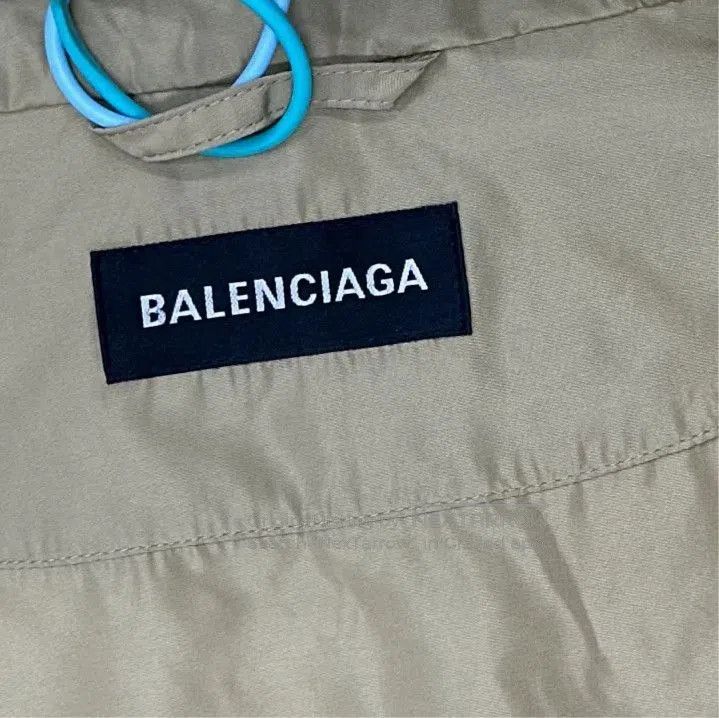 Balenciaga Balenciaga Khaki Logo-Back Jacket for Men. Size US L / EU 52-54 / 3 - 5 Thumbnail