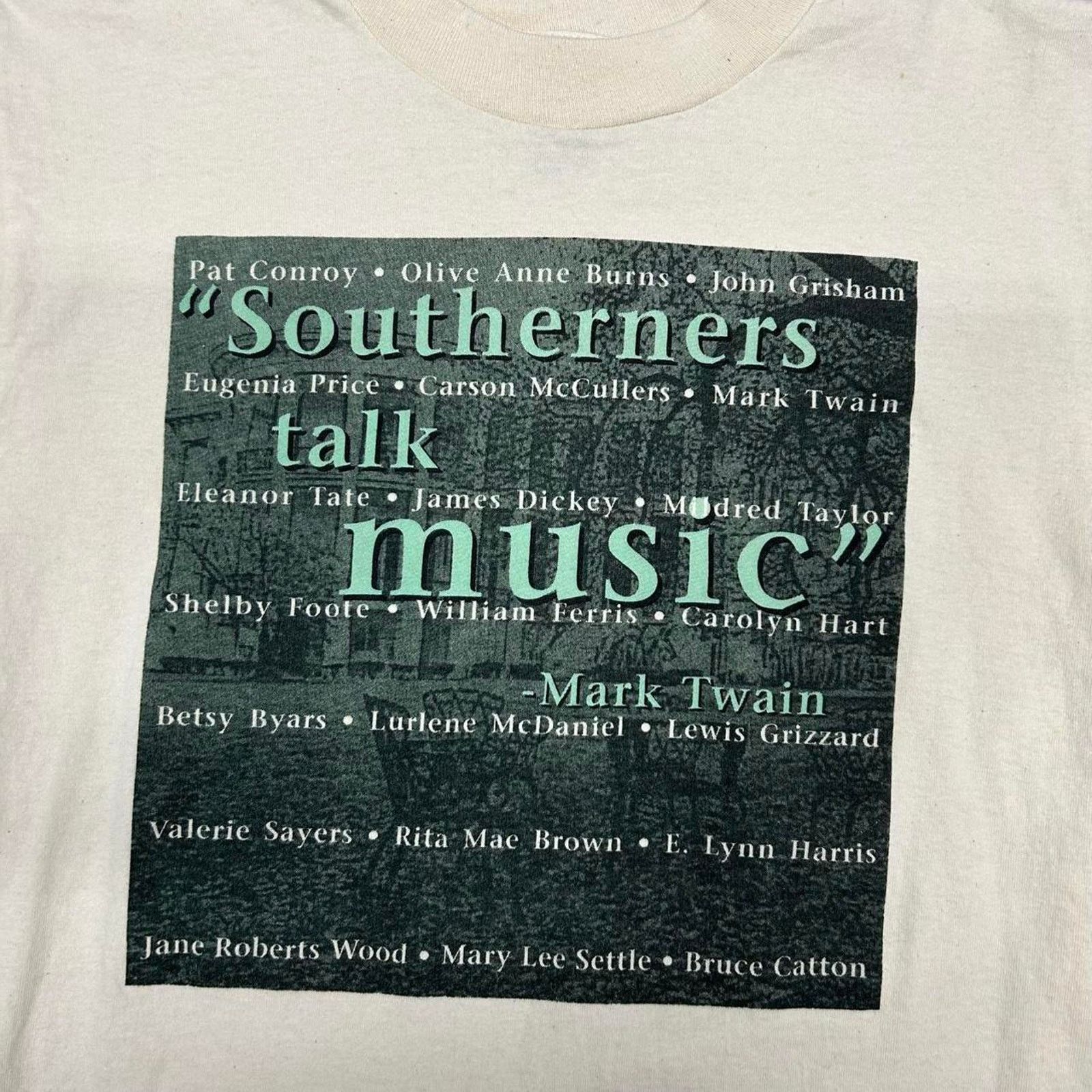 Jerzees vintage 90s single stitch t-shirt “southern talk music” Size US M / EU 48-50 / 2 - 2 Thumbnail
