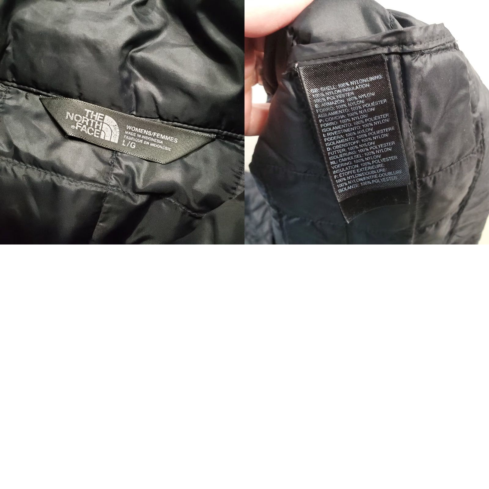 The North Face The North Face Jacket Womens L Black Thermoball Puffer Quilted Windbreaker Full Zip Pockets Outdoor 90s? Size L / US 10 / IT 46 - 10 Thumbnail