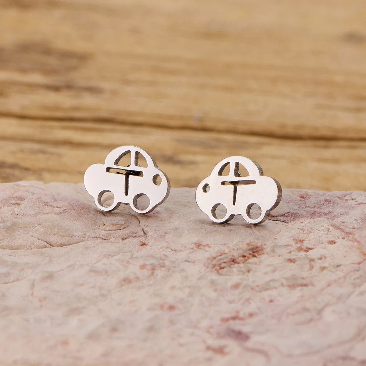 Jewelry Car Mini Stud Earrings Charm Earring Gift Size ONE SIZE - 1 Preview