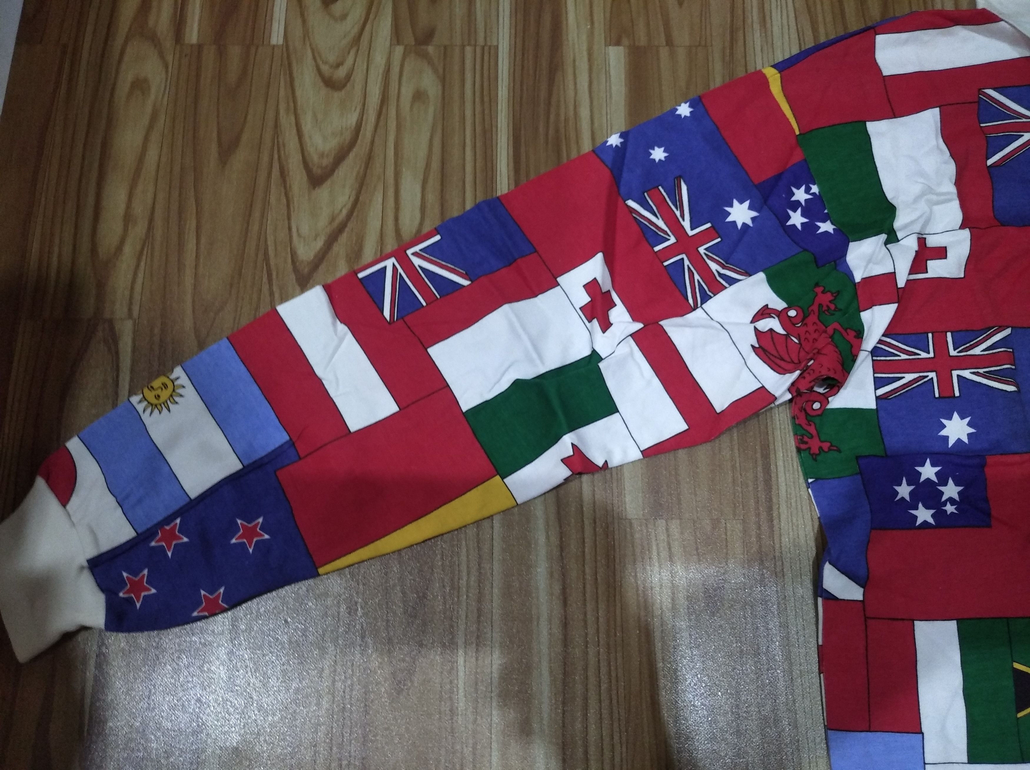 Cotton Traders × Sports Specialties × Vintage Vintage cotton traders flag all print polo shirt rugby style Size US S / EU 44-46 / 1 - 2 Thumbnail