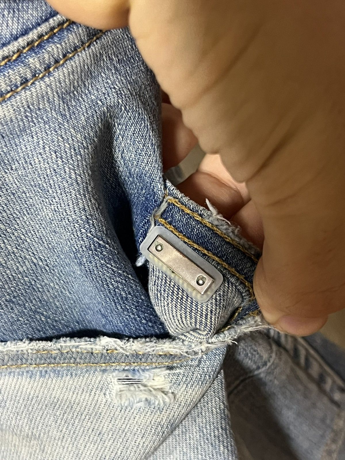 Amiri AMIRI BLUE DISTRESSED SLIM JEANS Size US 34 / EU 50 - 15 Thumbnail