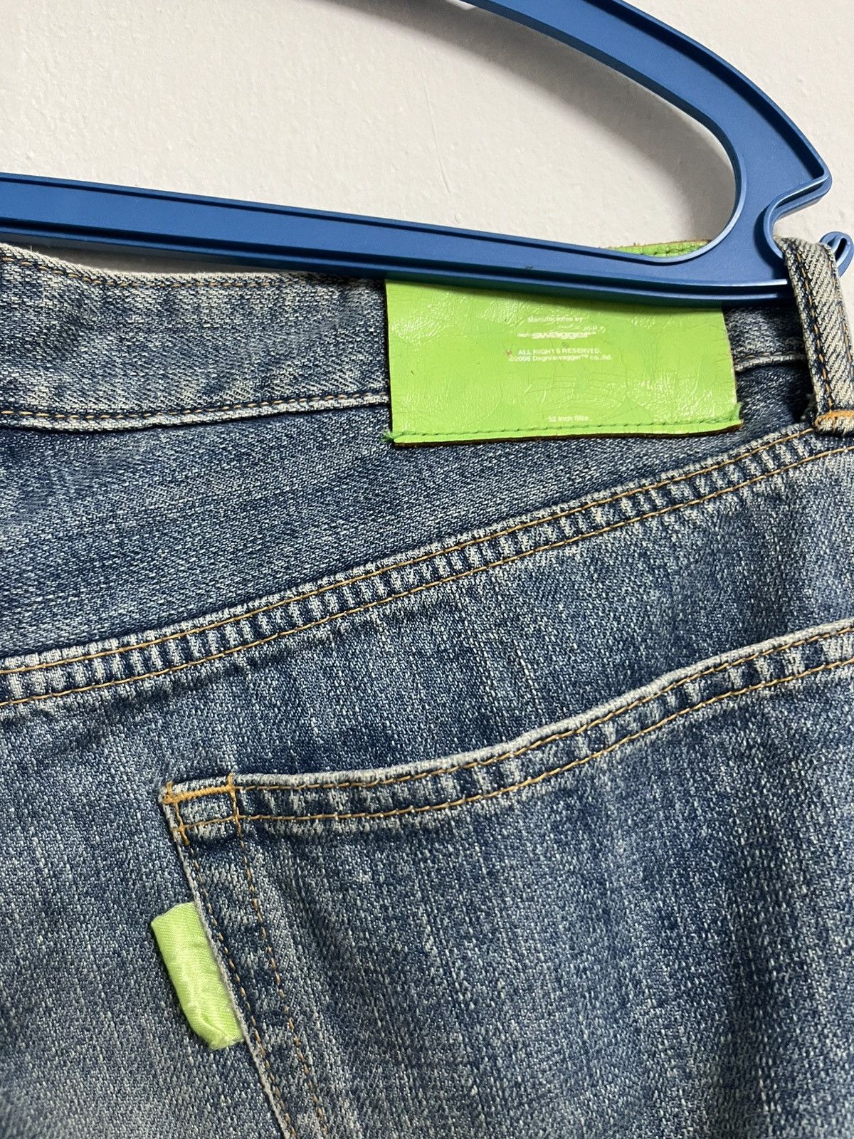 Swagger 🔥 2006 SWAGGER TRASHED DISTRESSED PATCHED JEANS Size US 33 - 15 Thumbnail