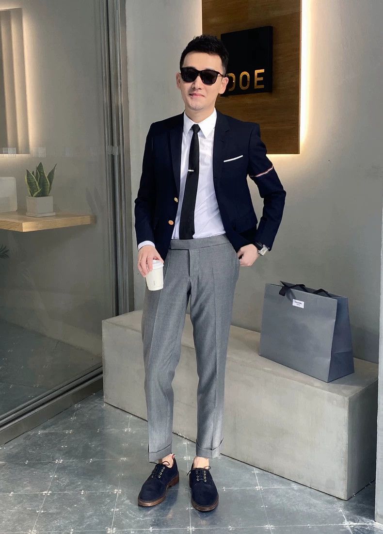 Thom Browne Thom Browne size3 Classic solid color trousers Size 38S - 9 Thumbnail