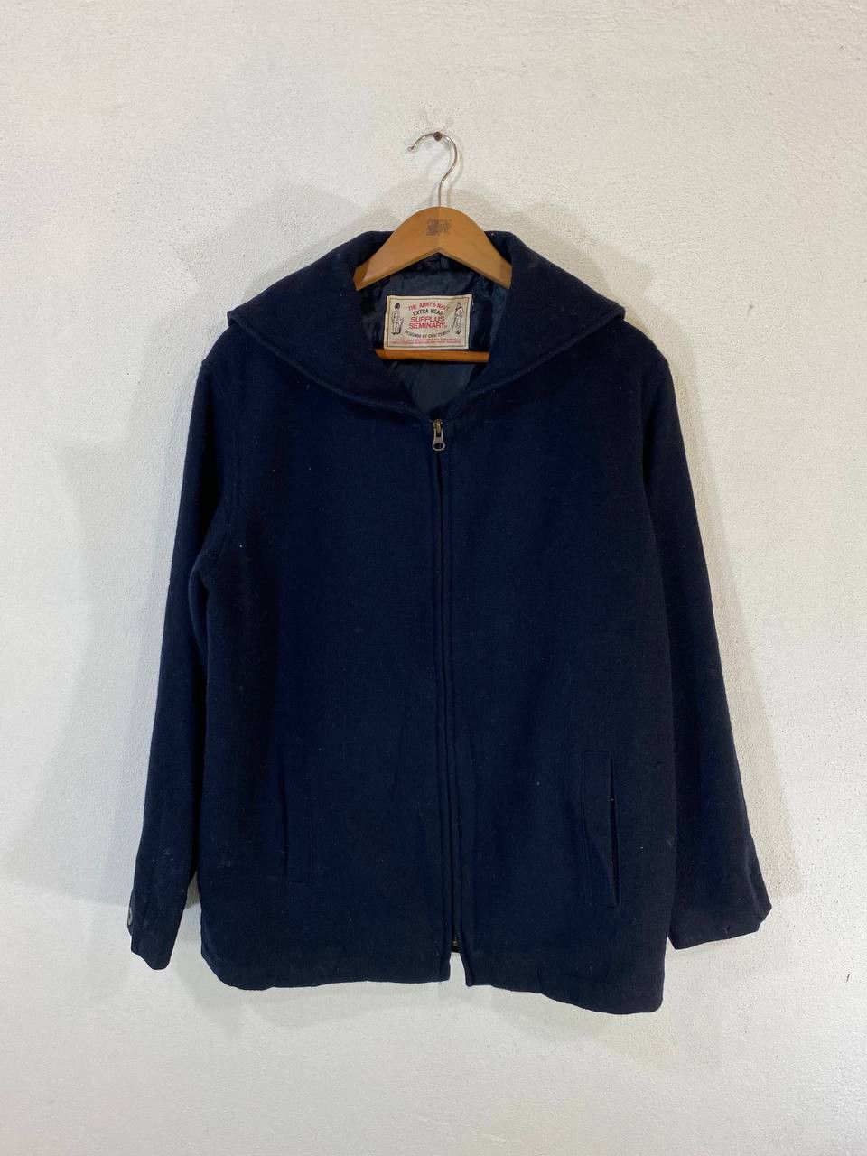 Vintage surplus seminary army and navy extra wear wool jacket Size US L / EU 52-54 / 3 - 1 Thumbnail