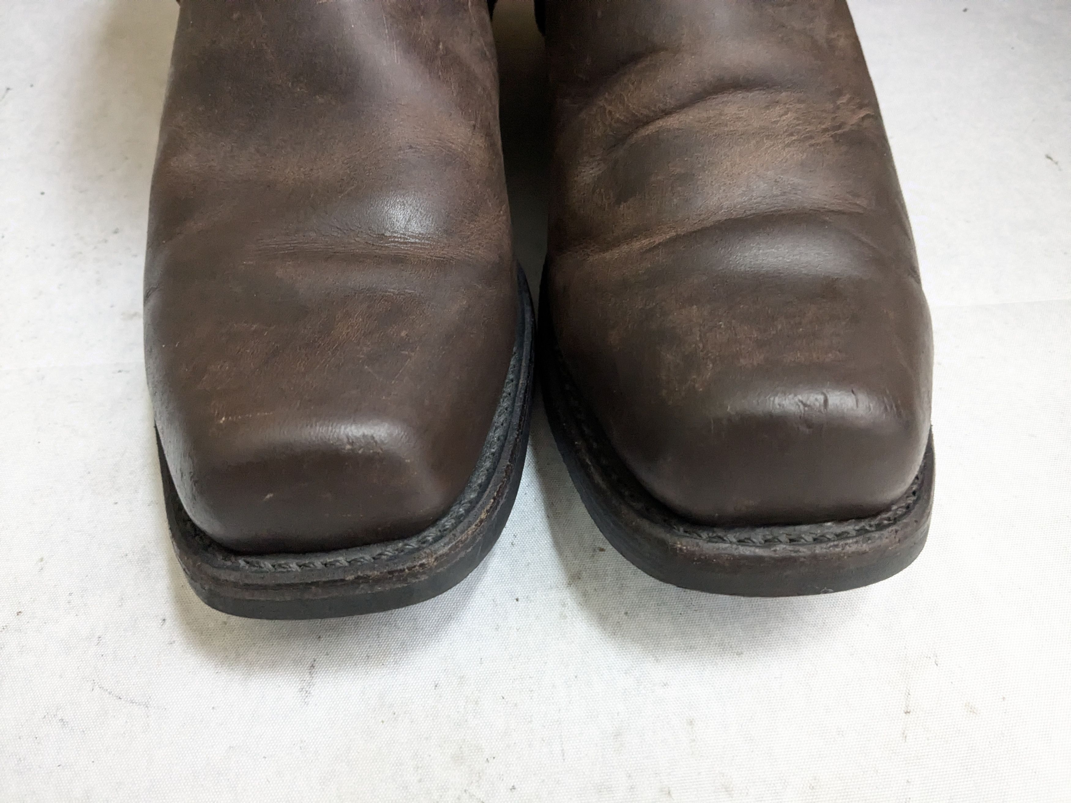 Frye Frye Harness Boots Brown 10.5 M Leather Buckle Strap Size US 10.5 / EU 43-44 - 4 Thumbnail