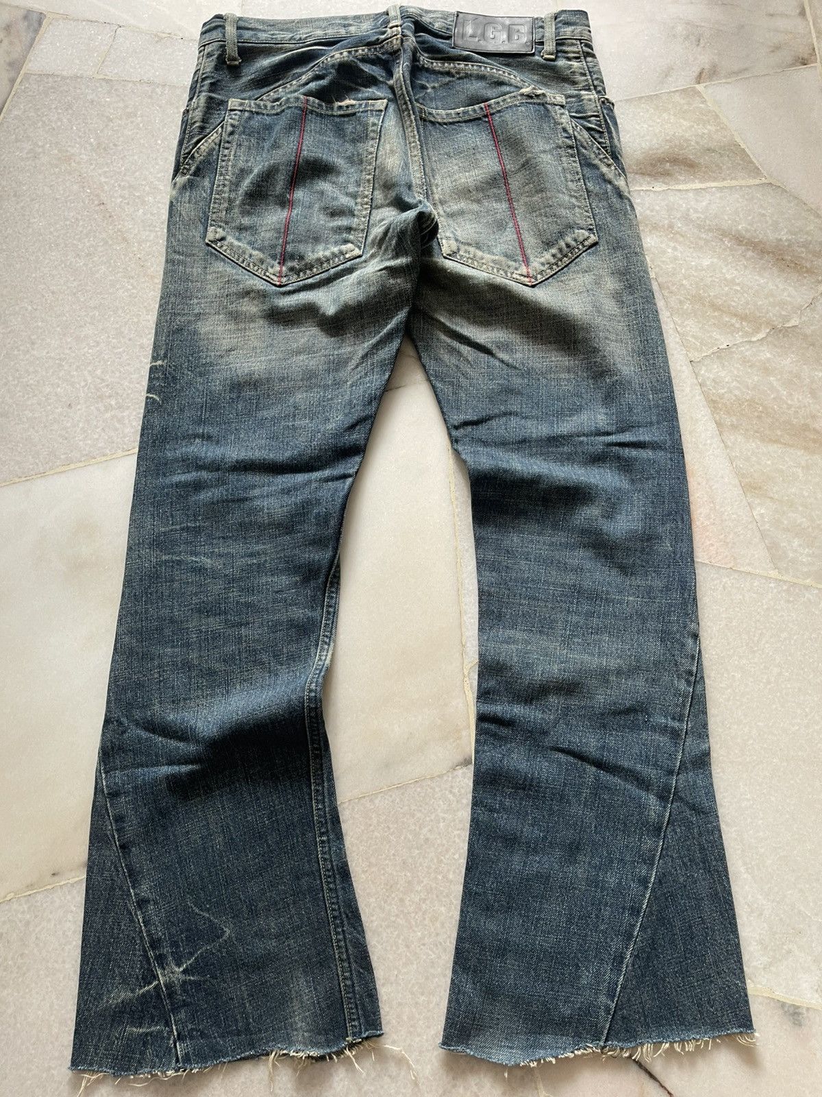 Le Grande Bleu (L.G.B.) L.g.b Wolf Denim Jeans Flare Size US 29 - 9 Thumbnail