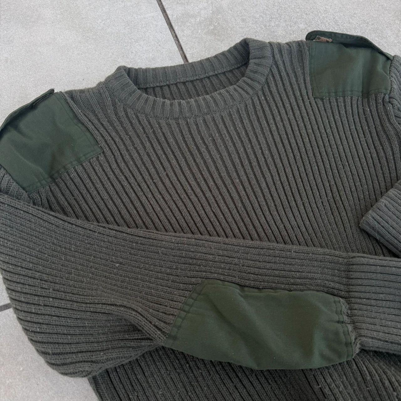 Vintage Vintage 90s Sweater Military Wool Green Dark Size US XL / EU 56 / 4 - 5 Thumbnail