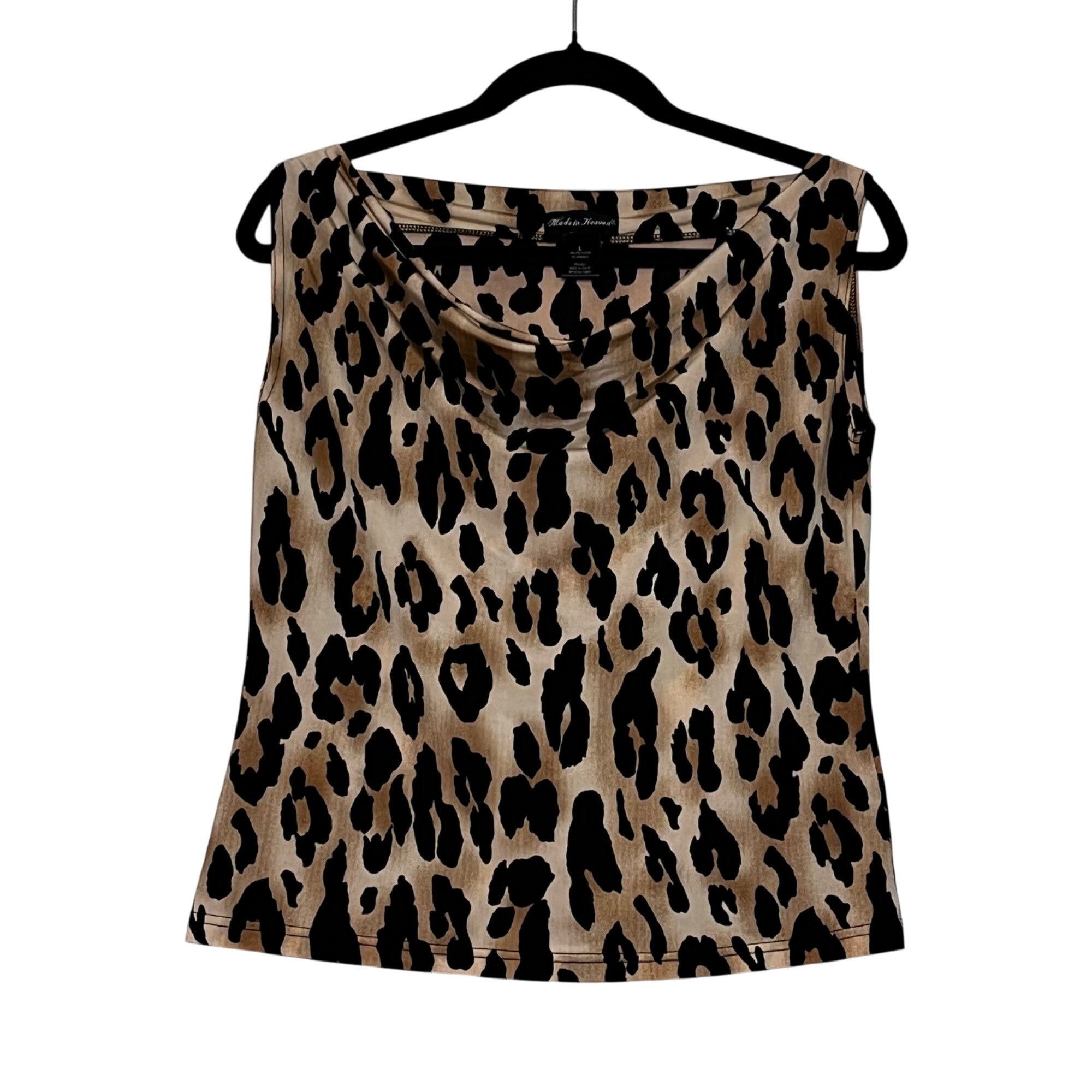 Other Made In Heaven Women's Leopard Sleeveless Top L Layering St Size L / US 10 / IT 46 - 3 Thumbnail
