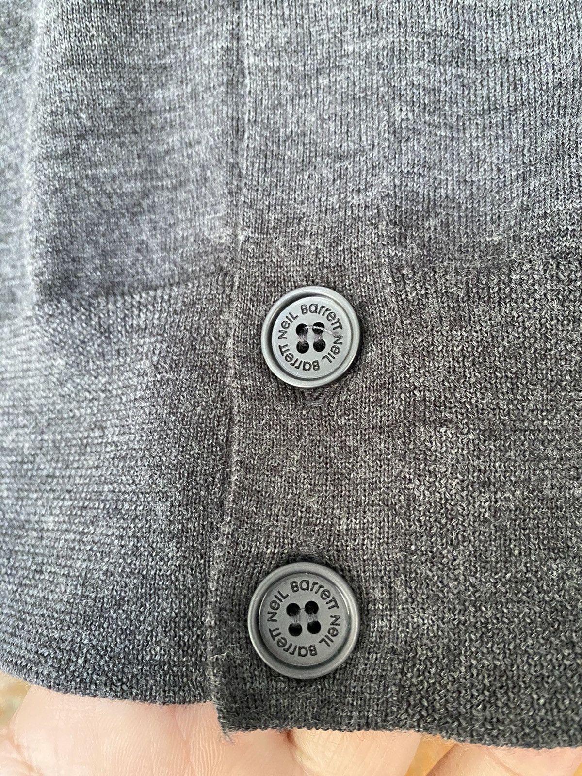 Japanese Brand × Neil Barrett 2000s Neil Barrett Iconic 3D lighting wool cardigan Size US M / EU 48-50 / 2 - 10 Thumbnail