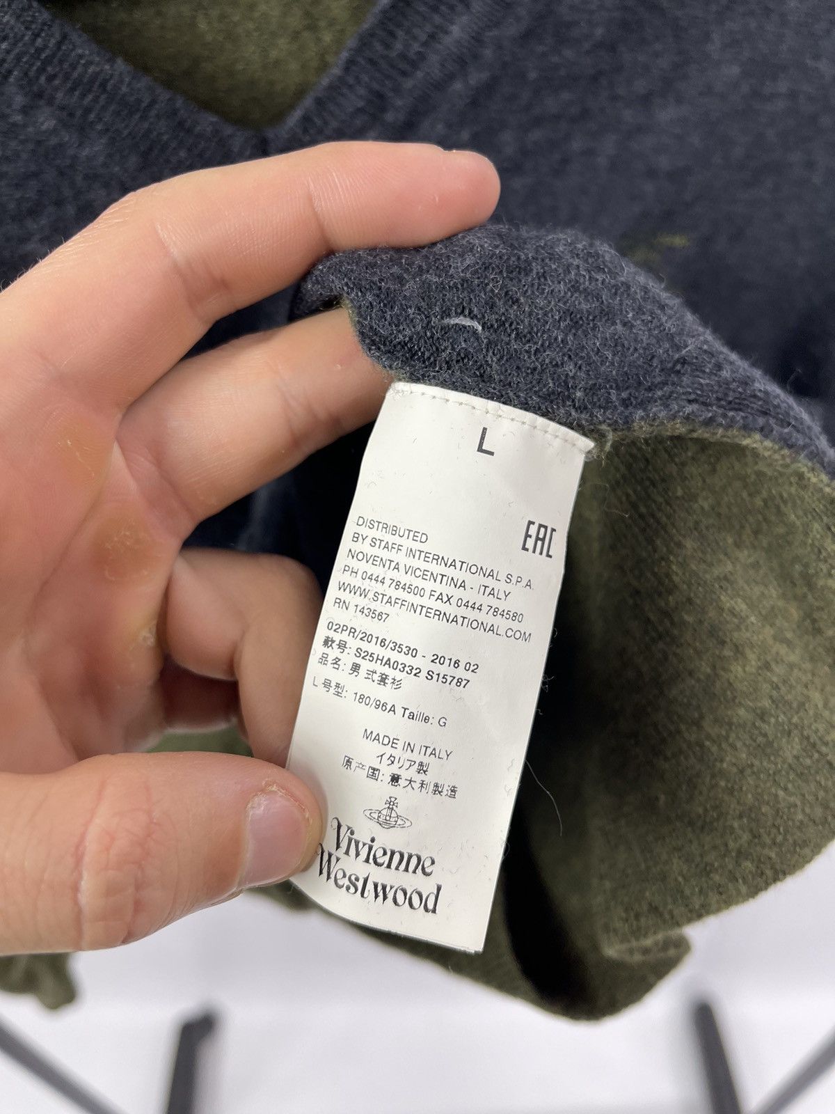 Vivienne Westwood Men's Vivienne Westwood Grey Wool Jumper Sweater Size S Size US S / EU 44-46 / 1 - 6 Thumbnail