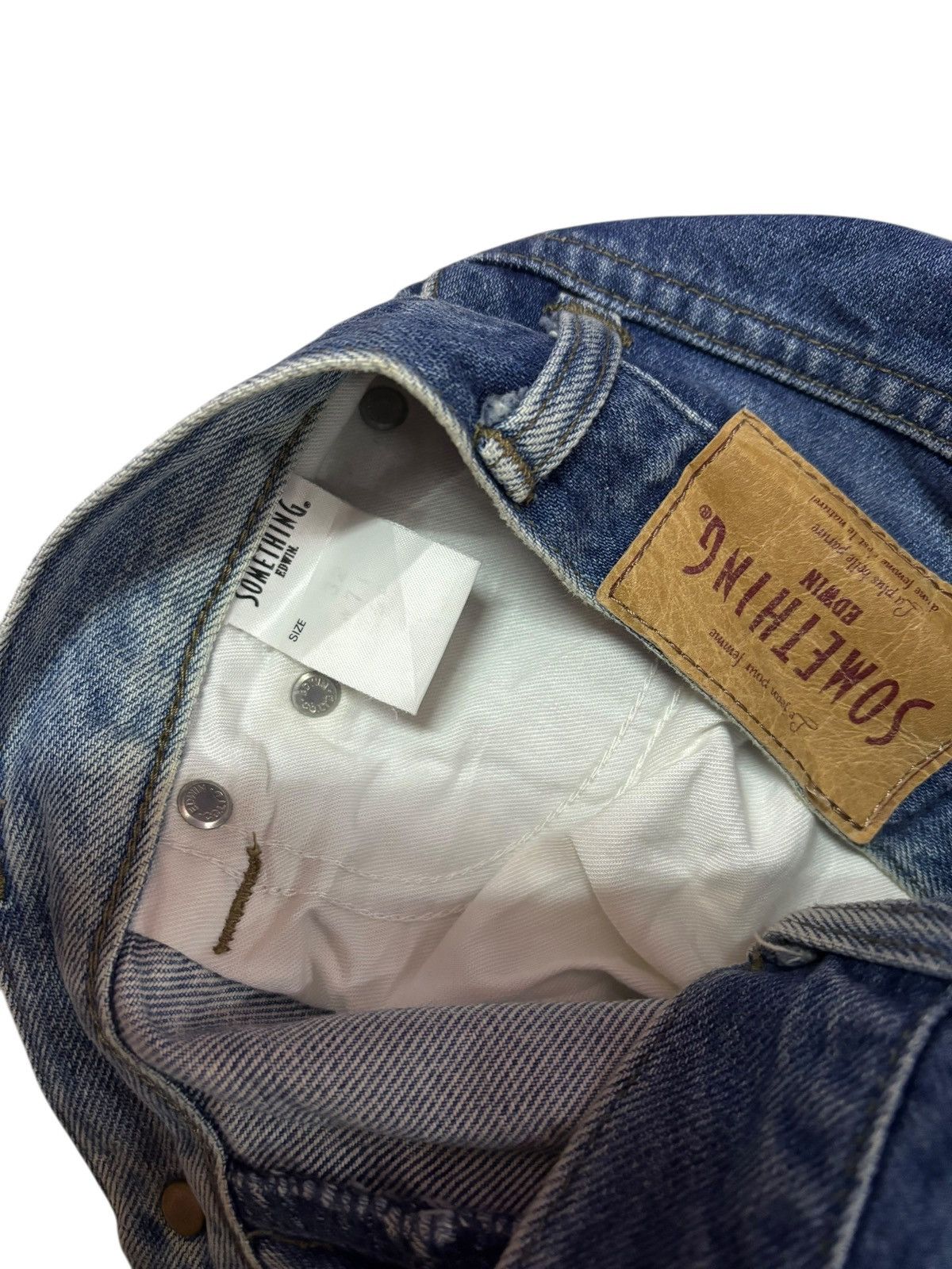Edwin Vtg Edwin Japan High Waist Distressed Jeans Size 32" / US 10 / IT 46 - 6 Thumbnail