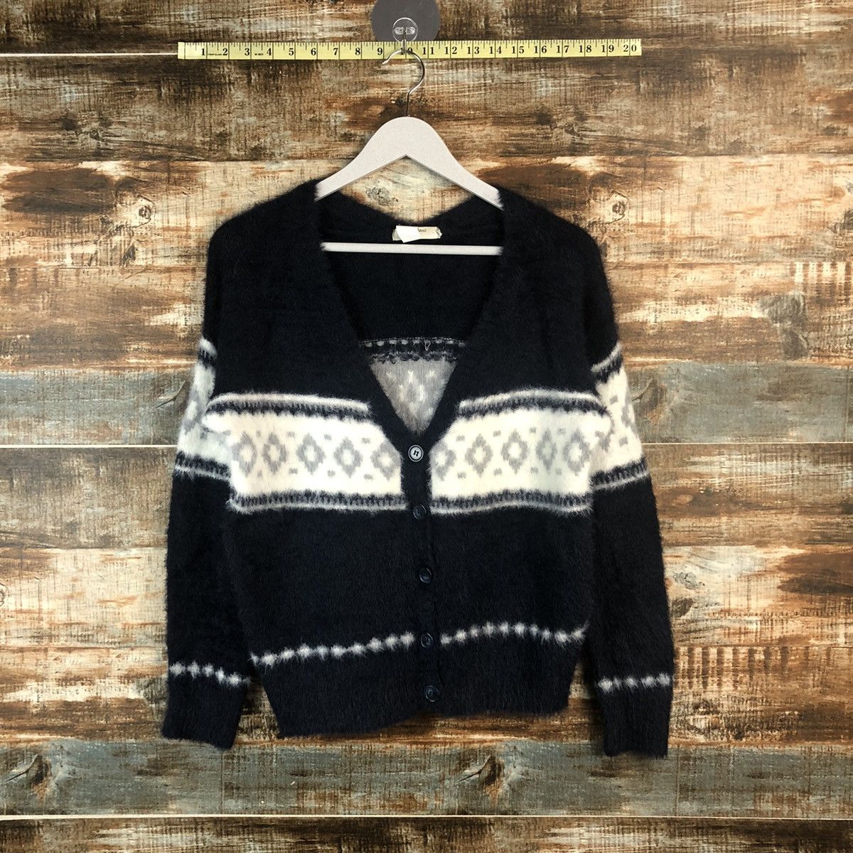 Japanese Brand DL Samansa Mos2 Black Cardigan Knitweaer #C398 Size M / US 6-8 / IT 42-44 - 1 Thumbnail