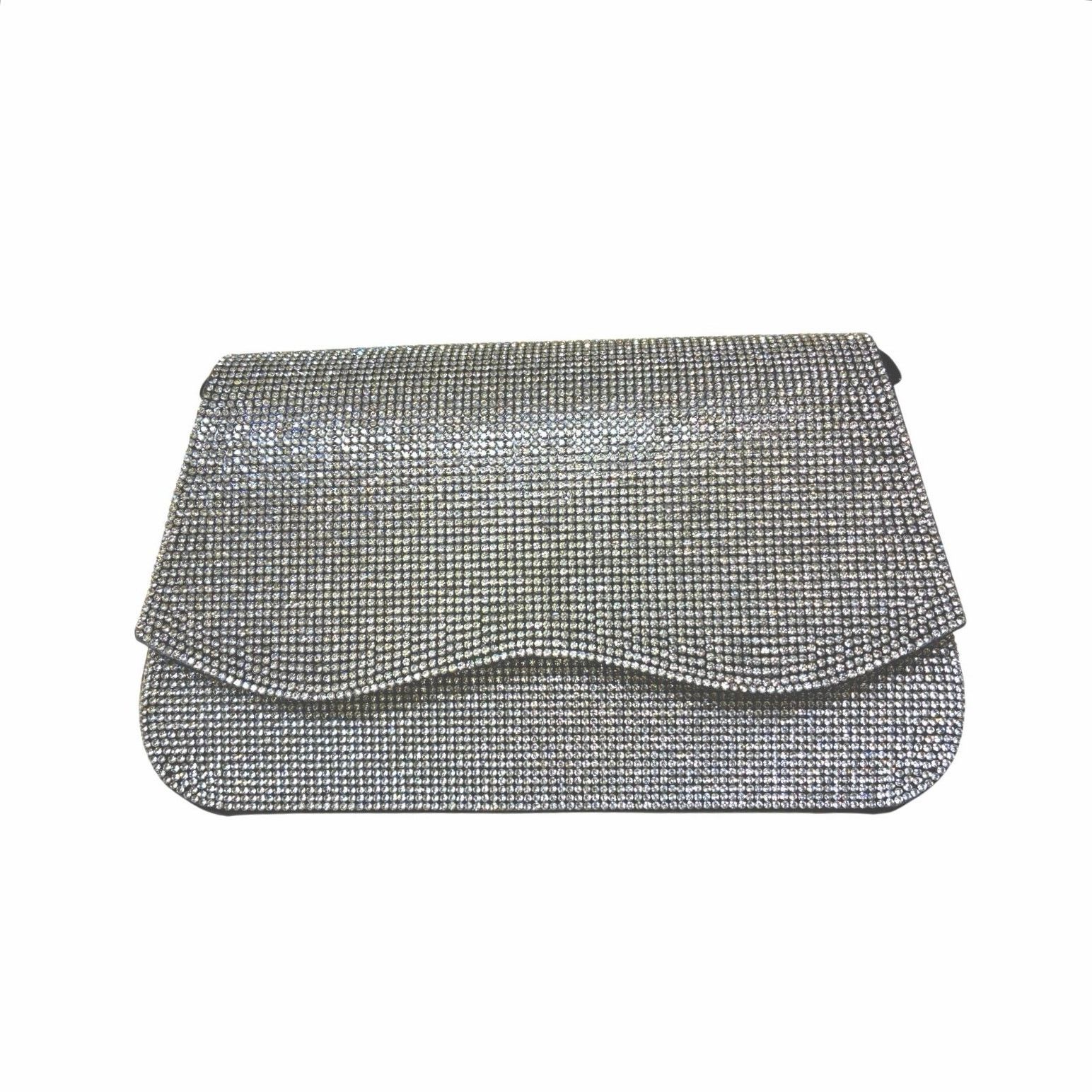 The Unbranded Brand Women’s purse with silver rhinestones all over it 8” X 6” Size ONE SIZE - 3 Thumbnail