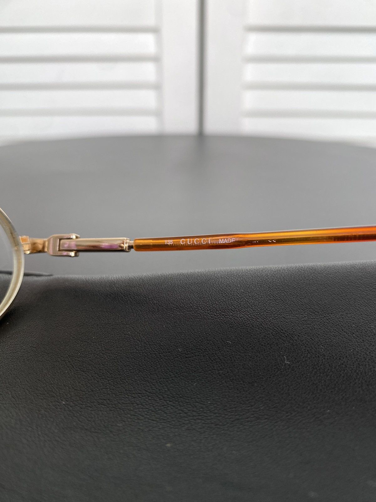 Gucci Vintage 90s Gucci GG 1333 GB1 Round Glasses Gold & Tortoise Size ONE SIZE - 13 Thumbnail