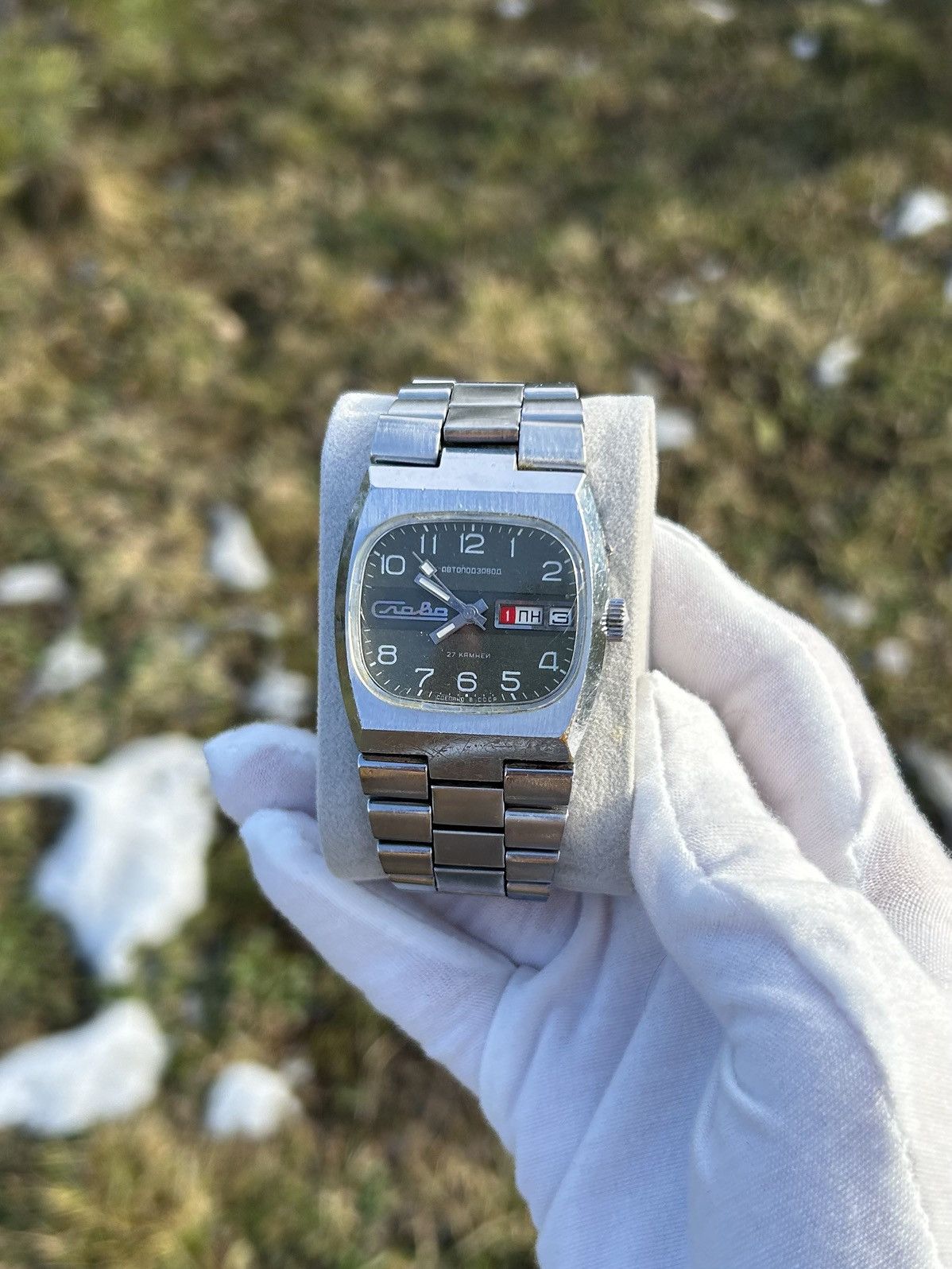 Vintage Vintage Slava Watch USSR Soviet Automatic Massive 1980s Size ONE SIZE - 3 Thumbnail